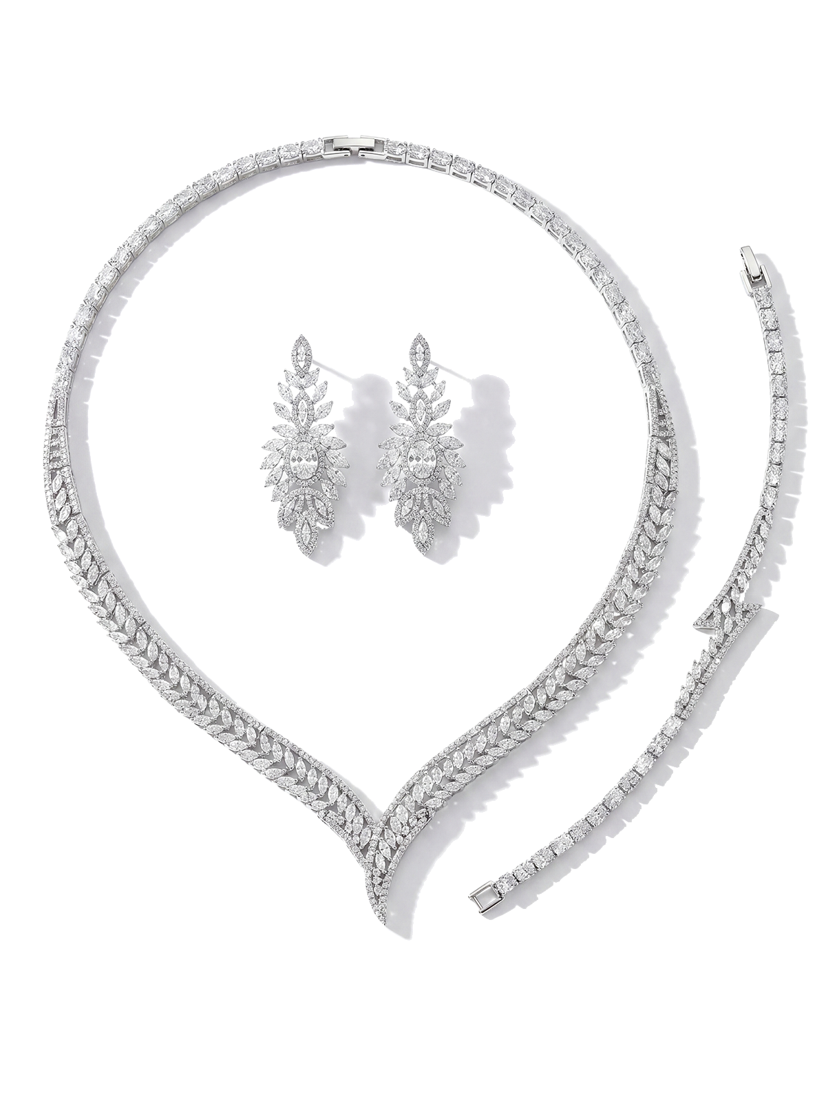 Rosalind Necklace Bracelet Earrings Ring Set