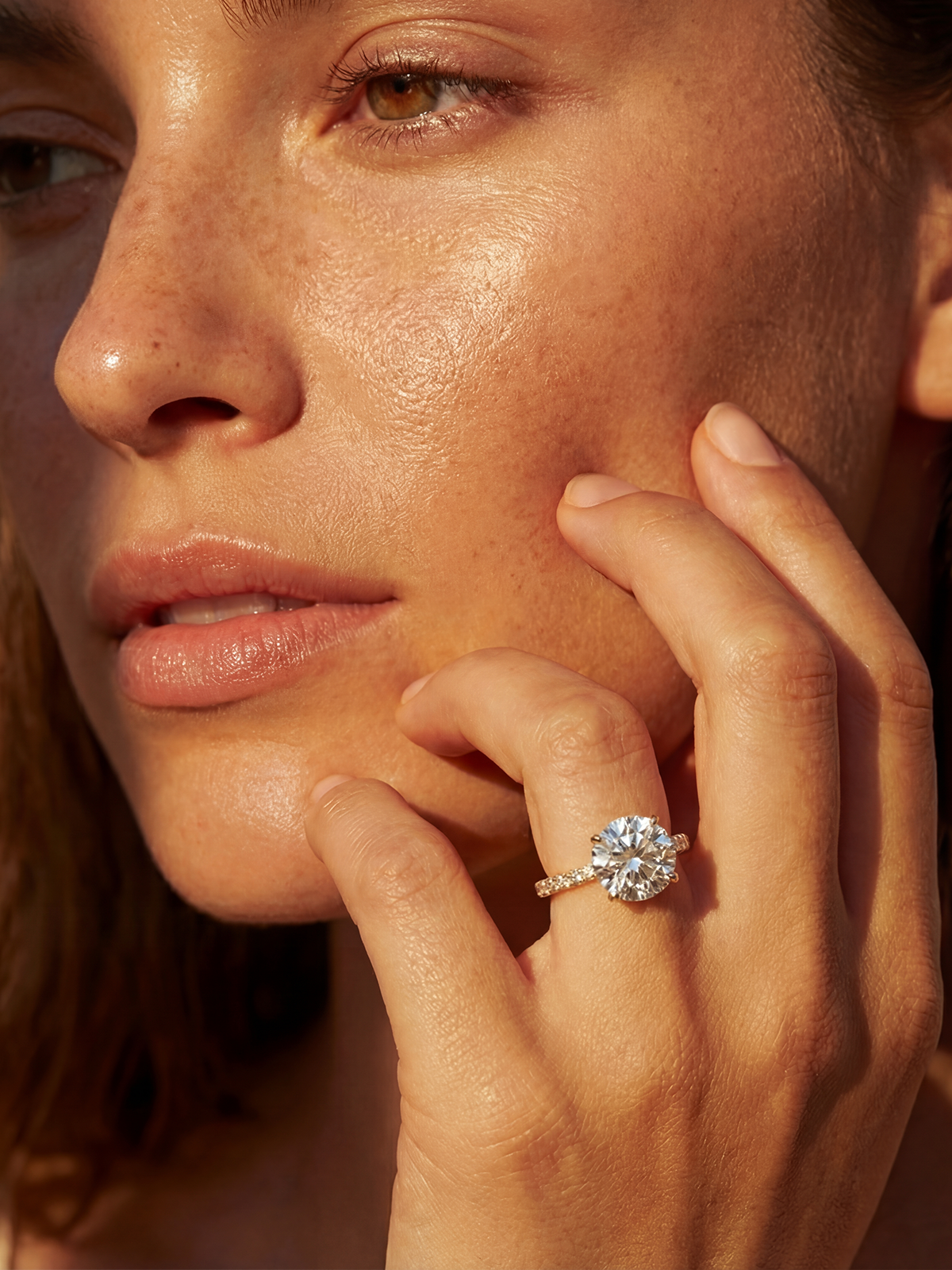 4.0CT | 4 Prong Setting Stone-Set Solitaire Ring