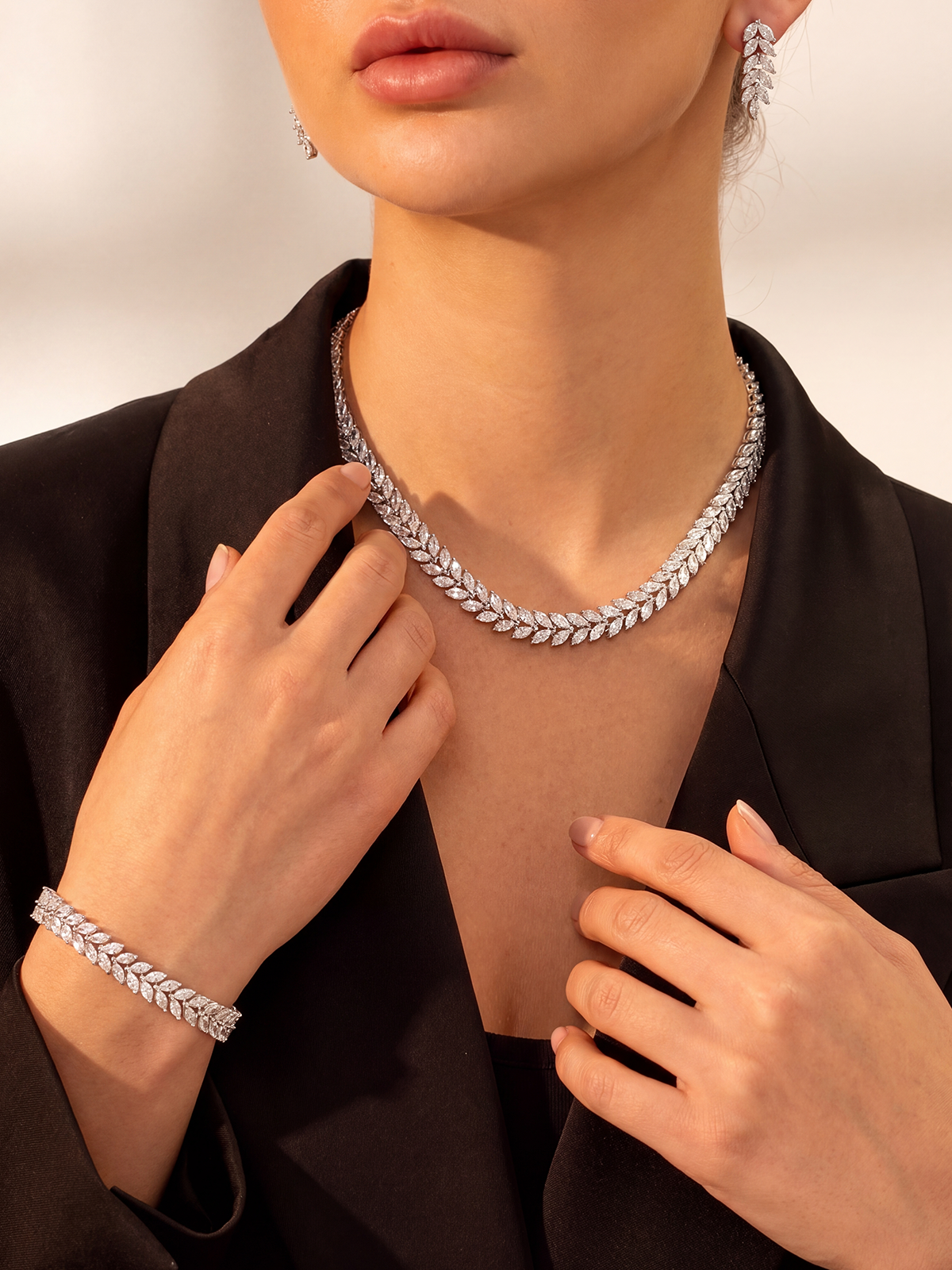 Ophelia Necklace Bracelet Earrings Ring Set