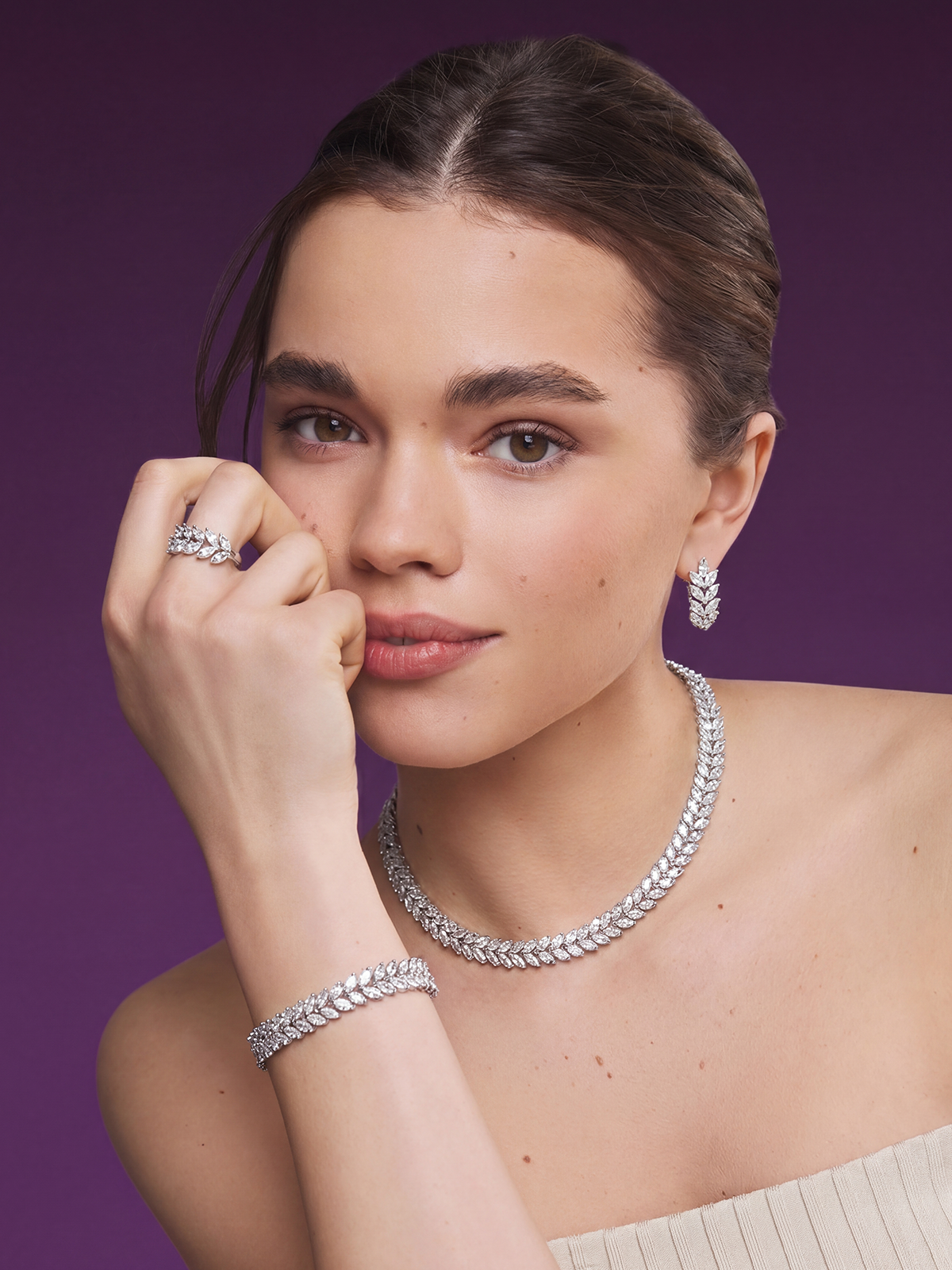 Ophelia Necklace Bracelet Earrings Ring Set