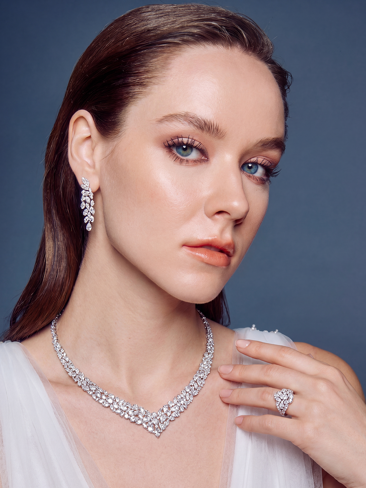 Calista Necklace Bracelet Earrings Ring Set