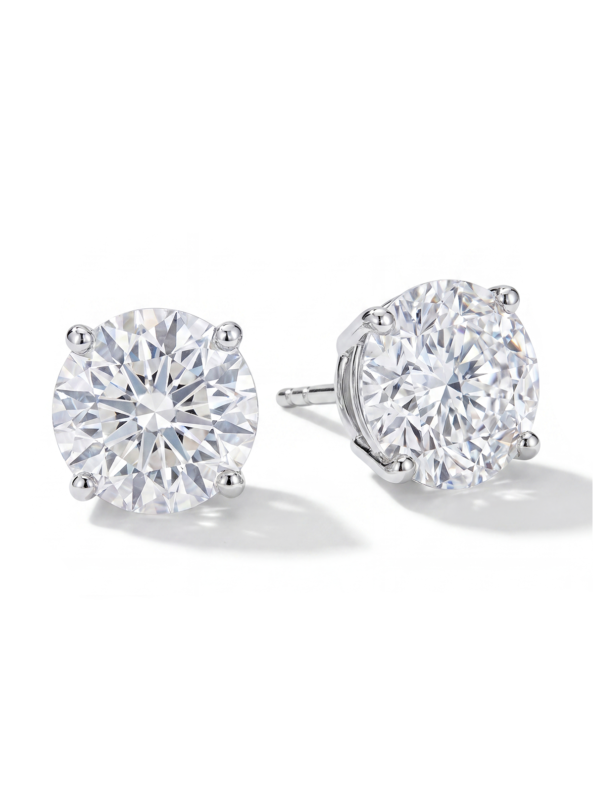 4 Prong Solitaire Earrings