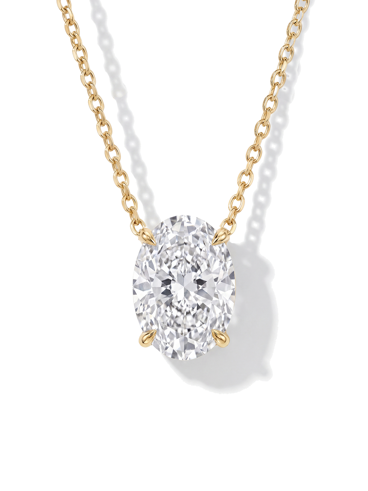 Oval Cut Solitaire Necklace