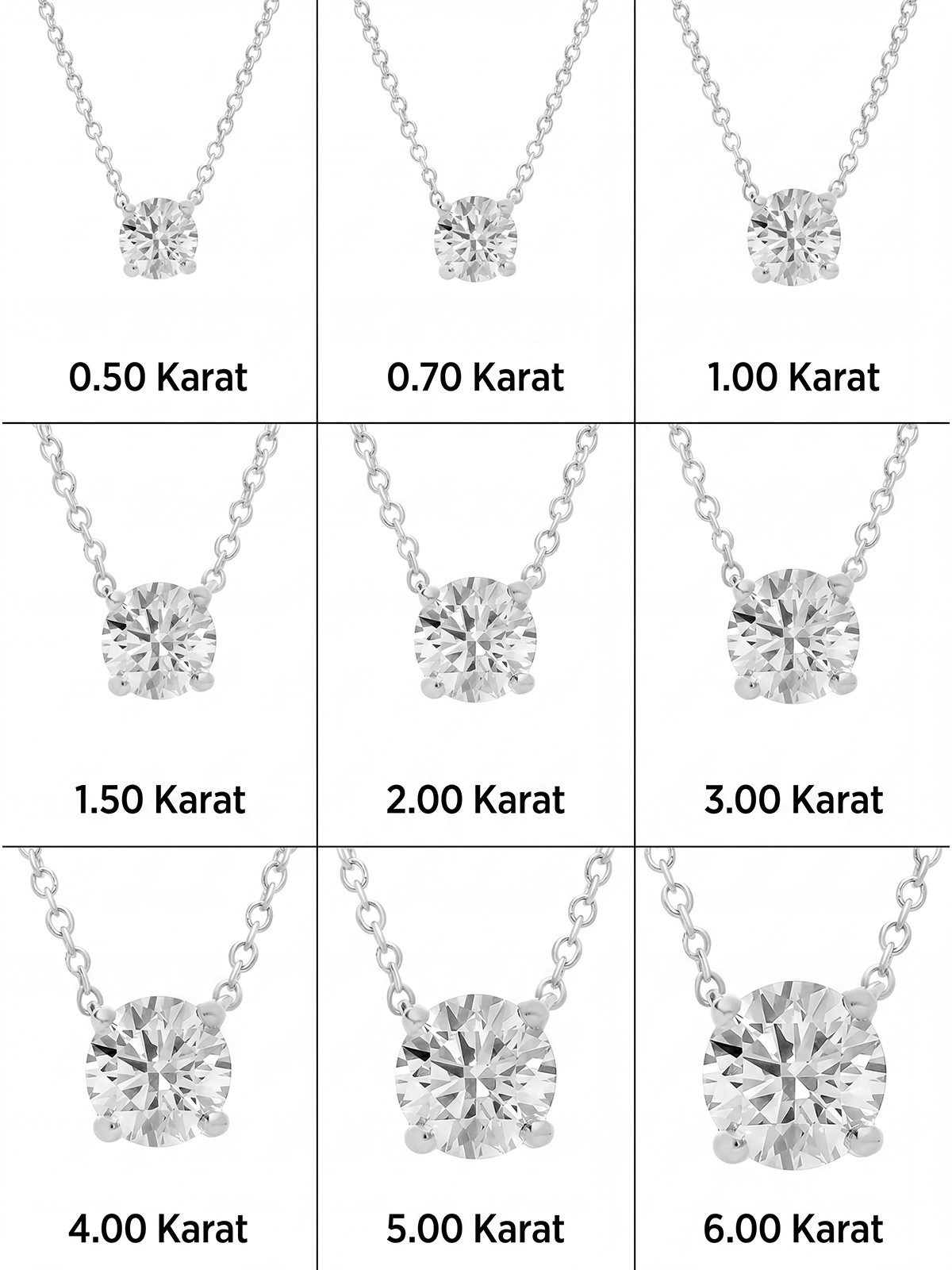 4 Prong Solitaire Necklace