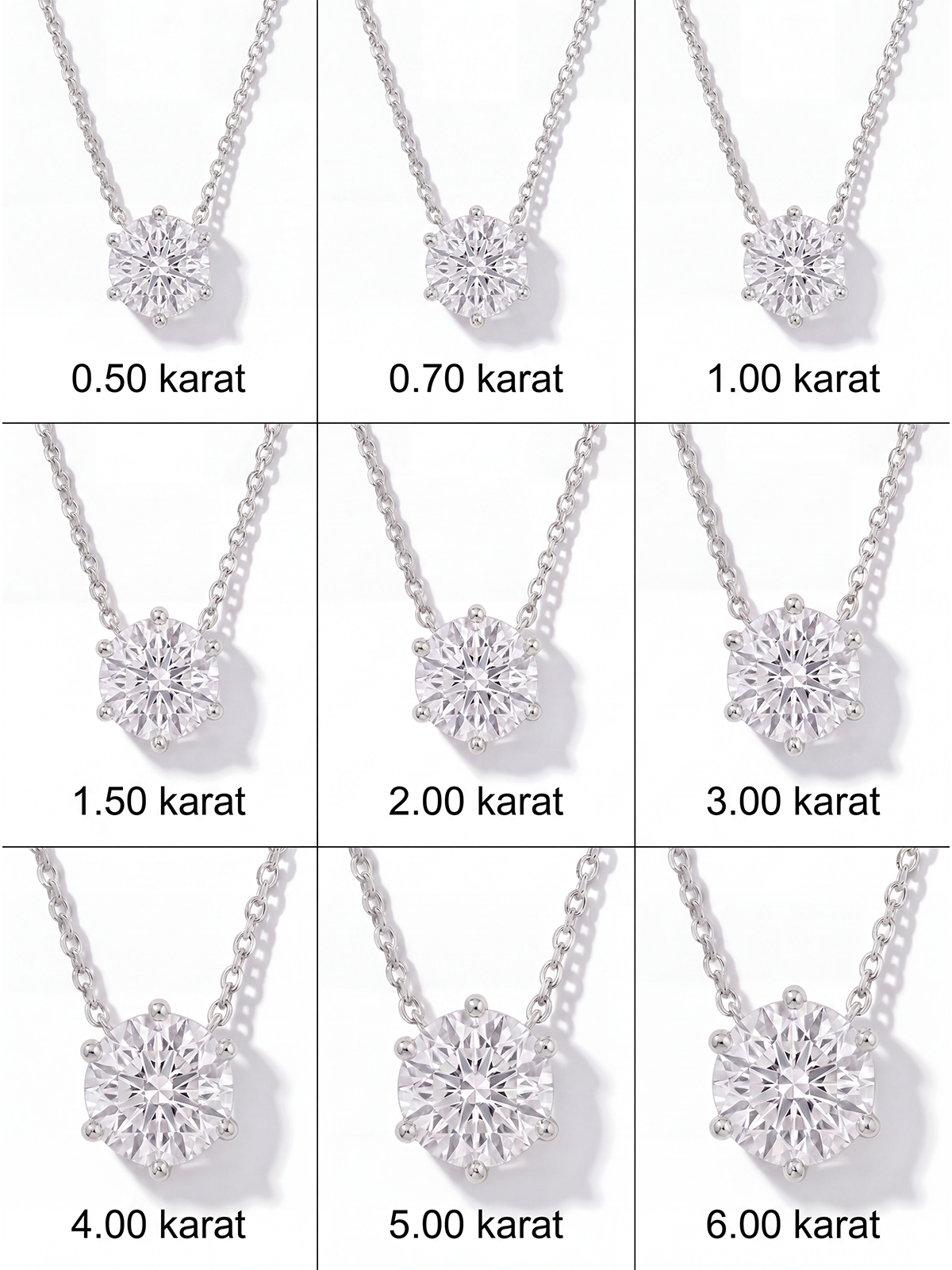 6 Prong Solitaire Necklace