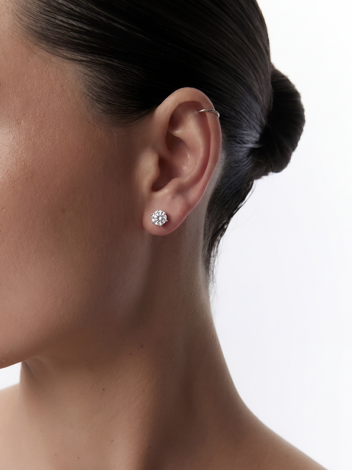 6 Prong Solitaire Earrings