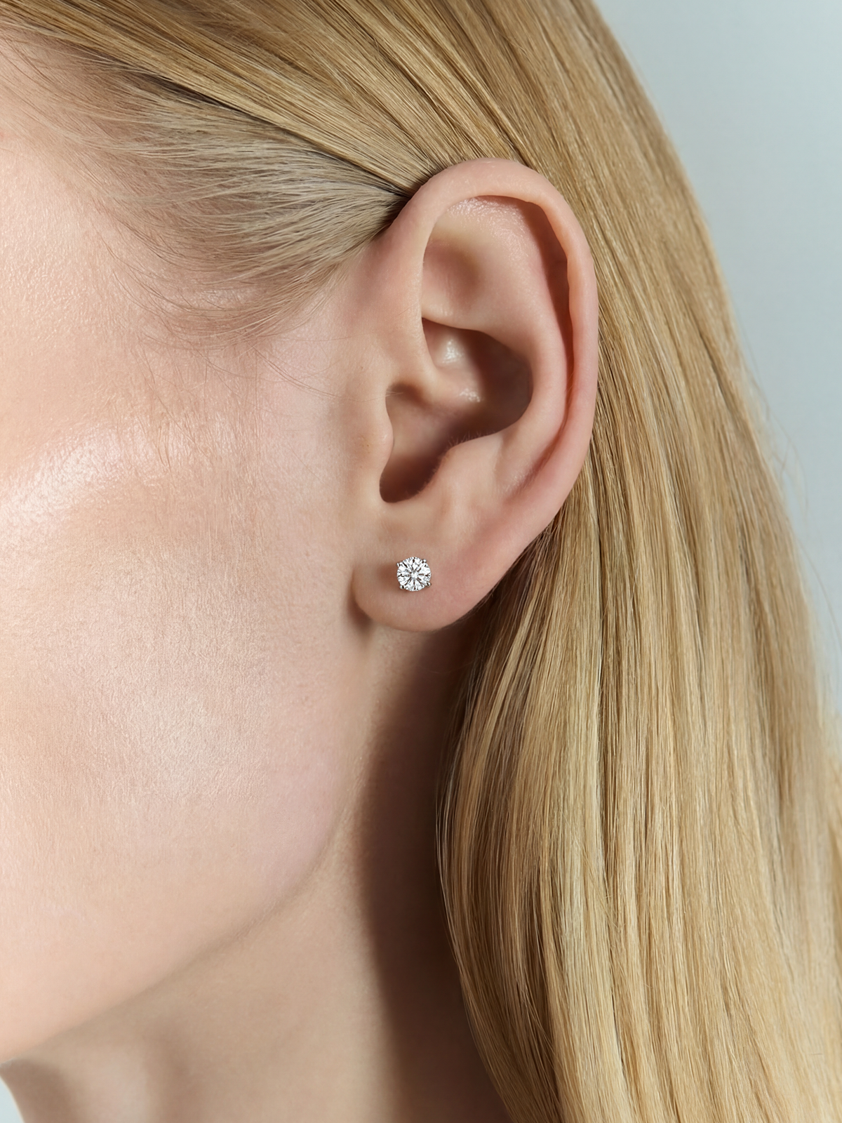 6 Prong Solitaire Earrings