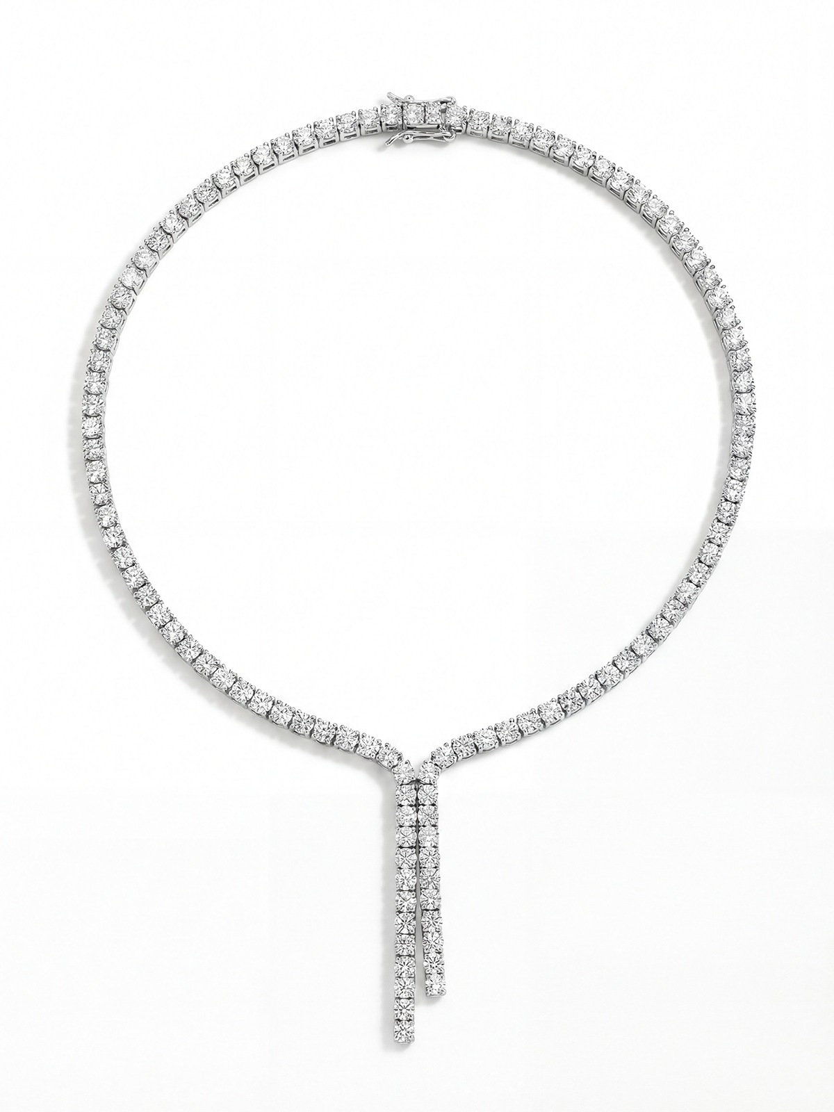 Aria Cast Iron Tennis Necklace and Earring Set