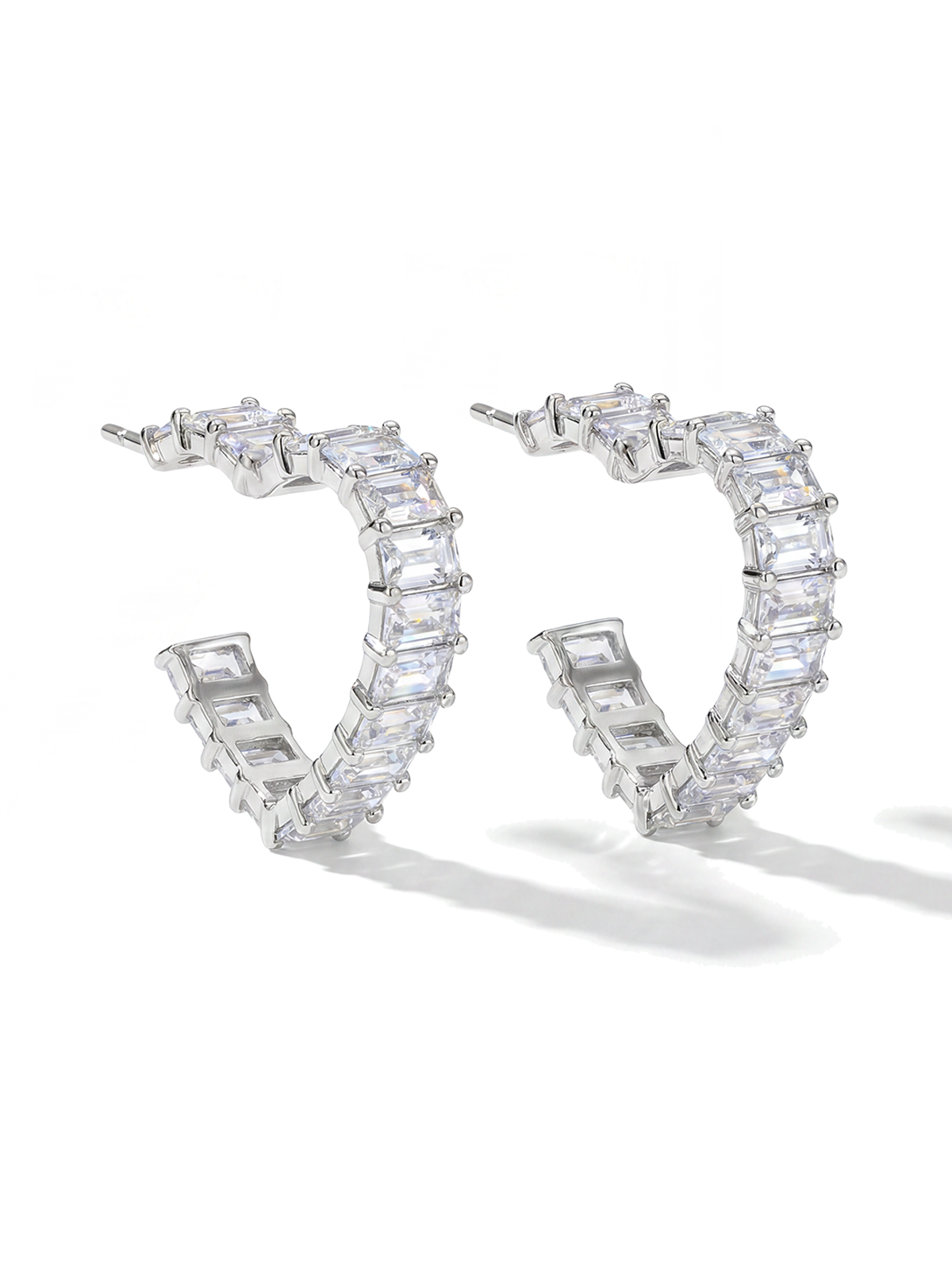 Baguette Heart Earrings