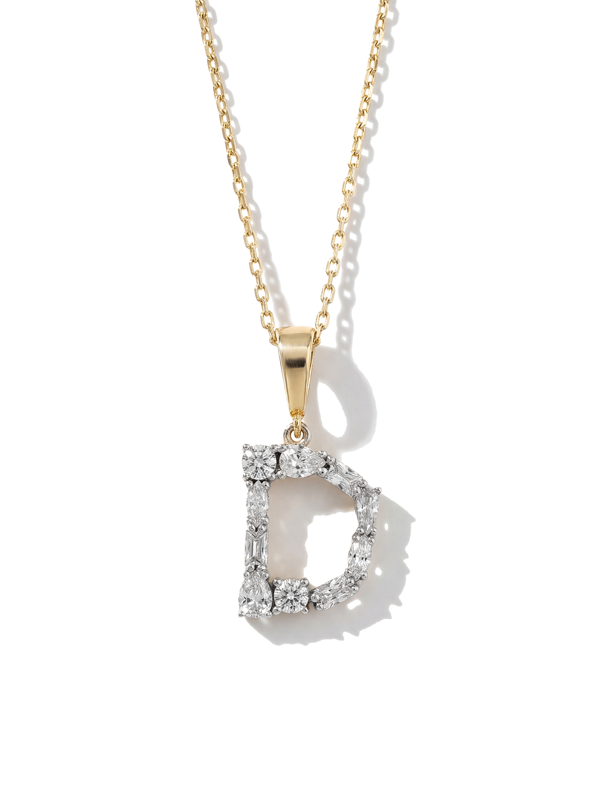 Stone-Set Letter Necklace