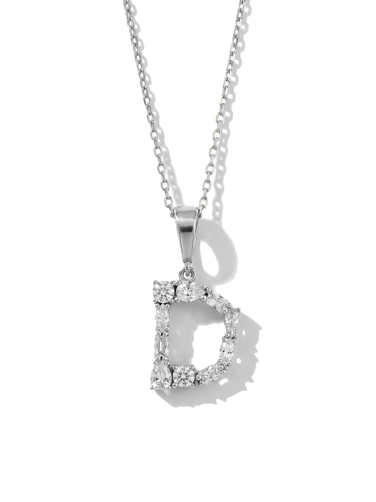 Stone-Set Letter Necklace