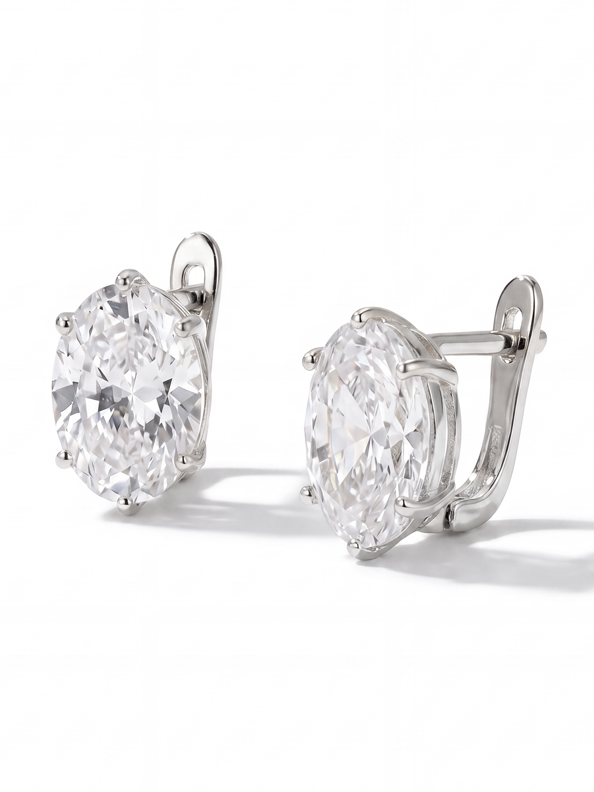 Oval Solitaire Earrings