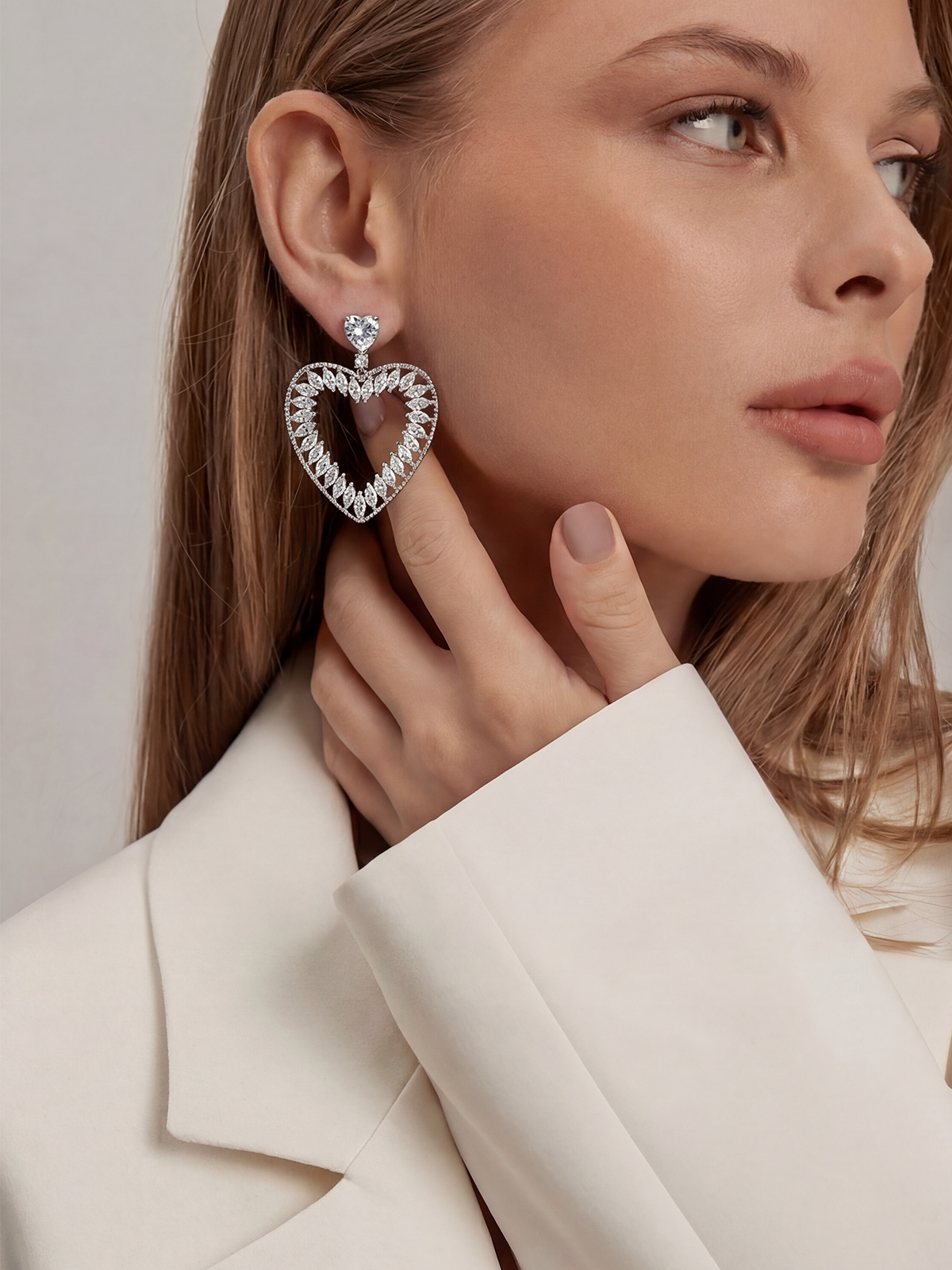 Crystal Heart Earrings