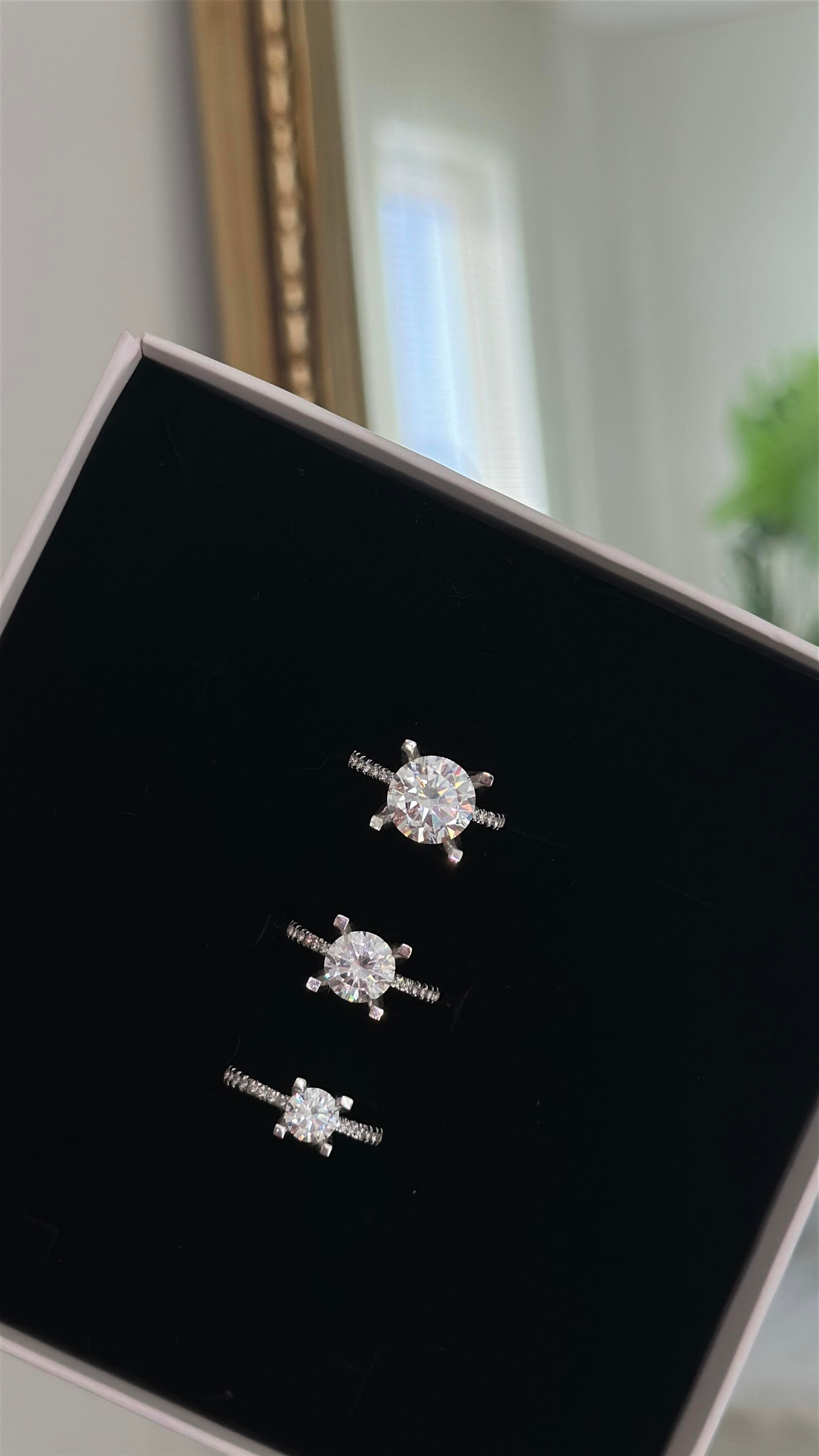 9MM 2.75CT Stony Solitaire Ring