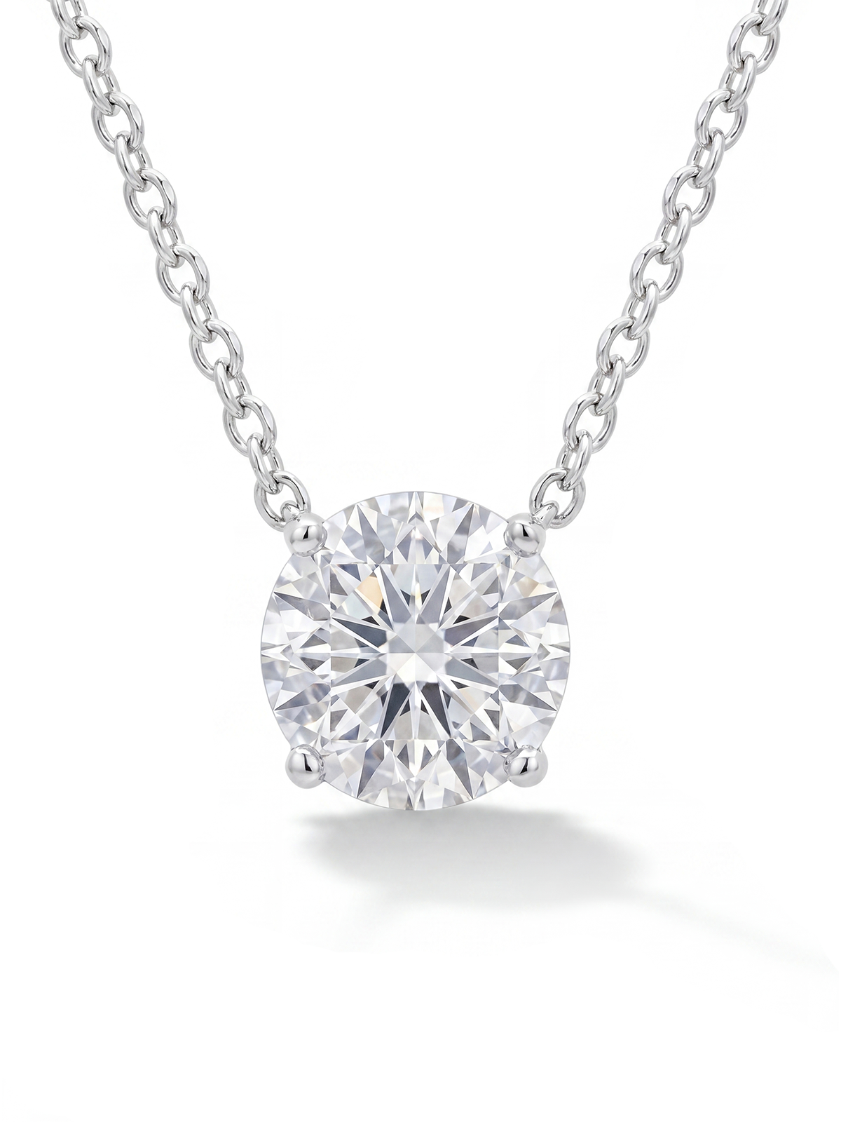 4 Prong Solitaire Necklace