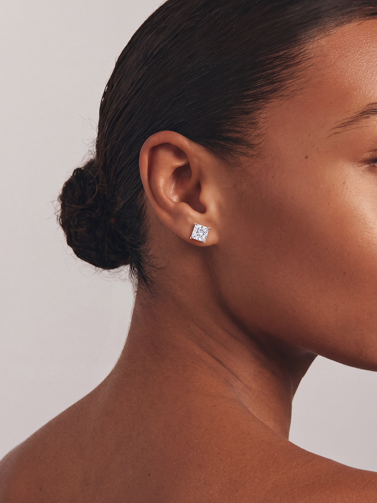 Princess Cut Solitaire Earrings