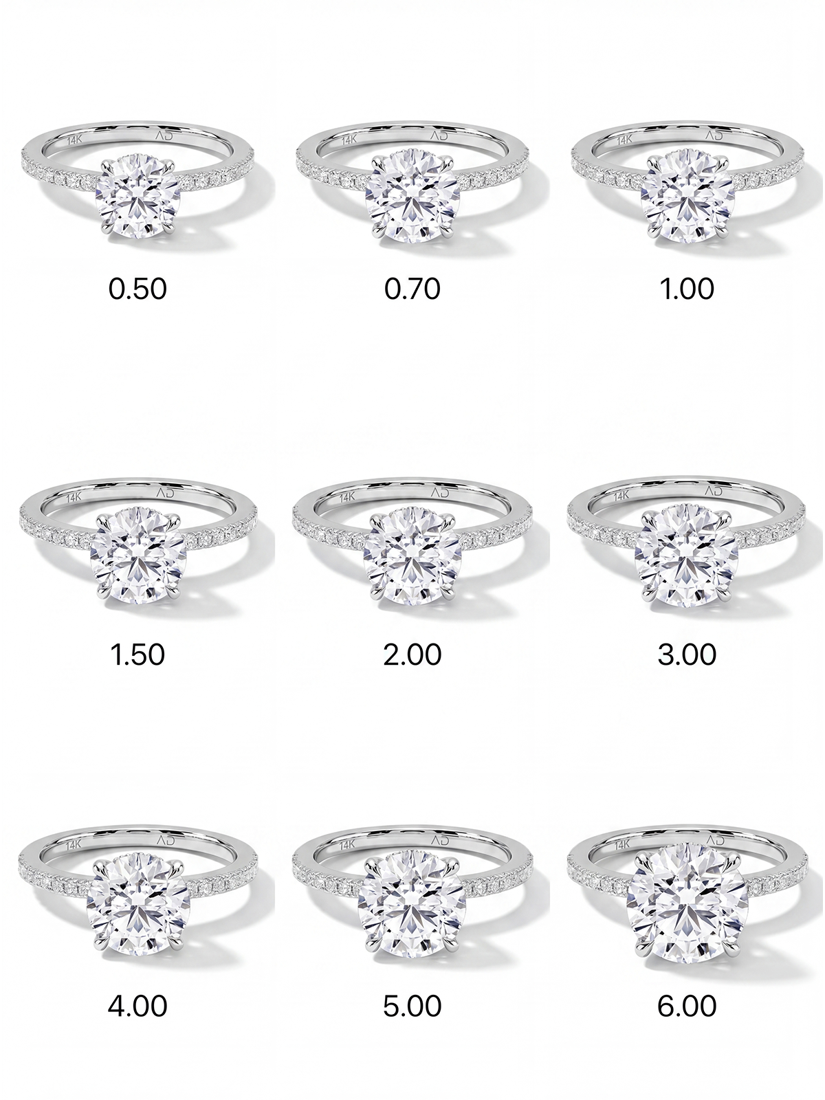 4 Prong Setting Stone-Set Solitaire Ring