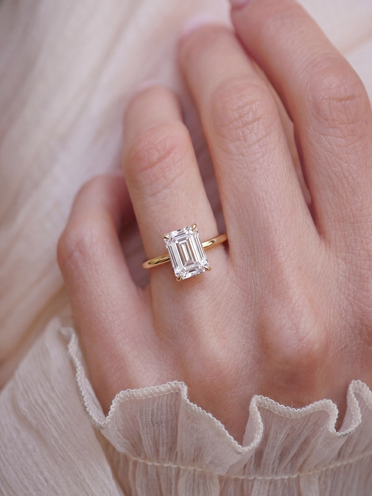 Emerald Cut Solitaire Ring
