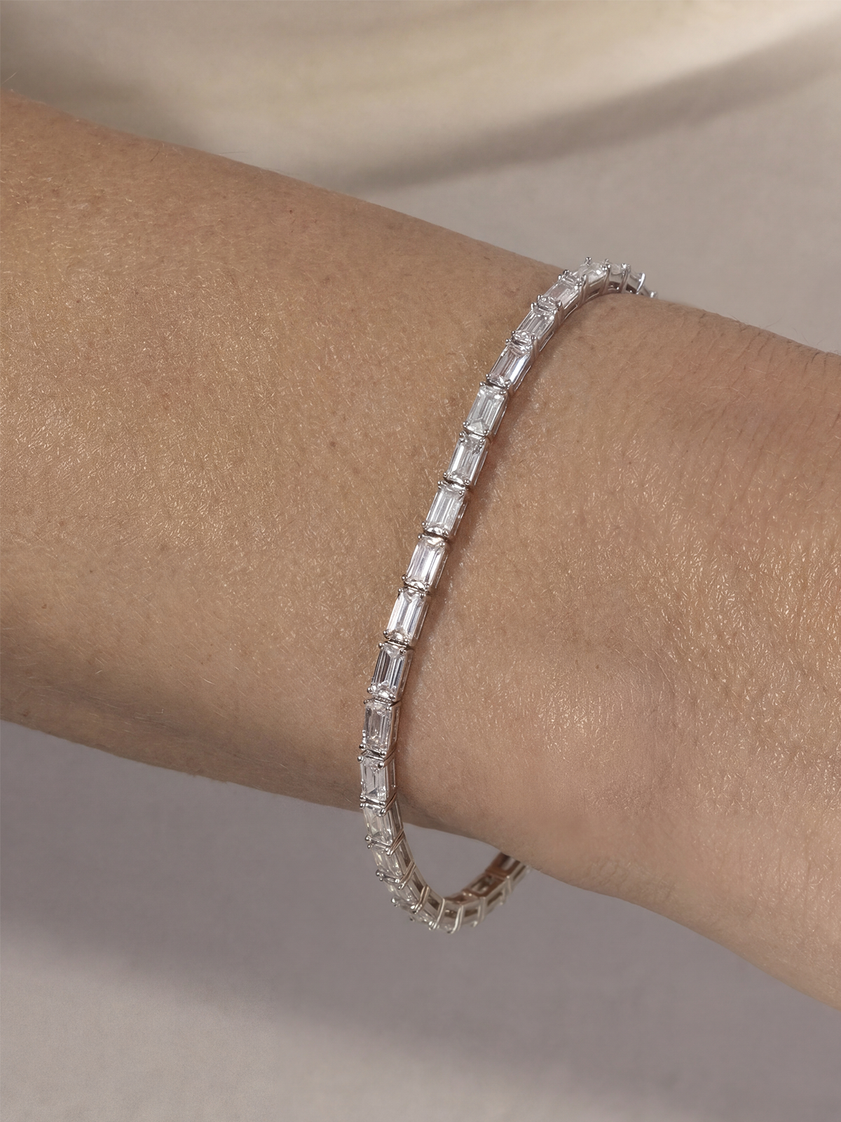 Elara Baguette Cut Tennis Bracelet