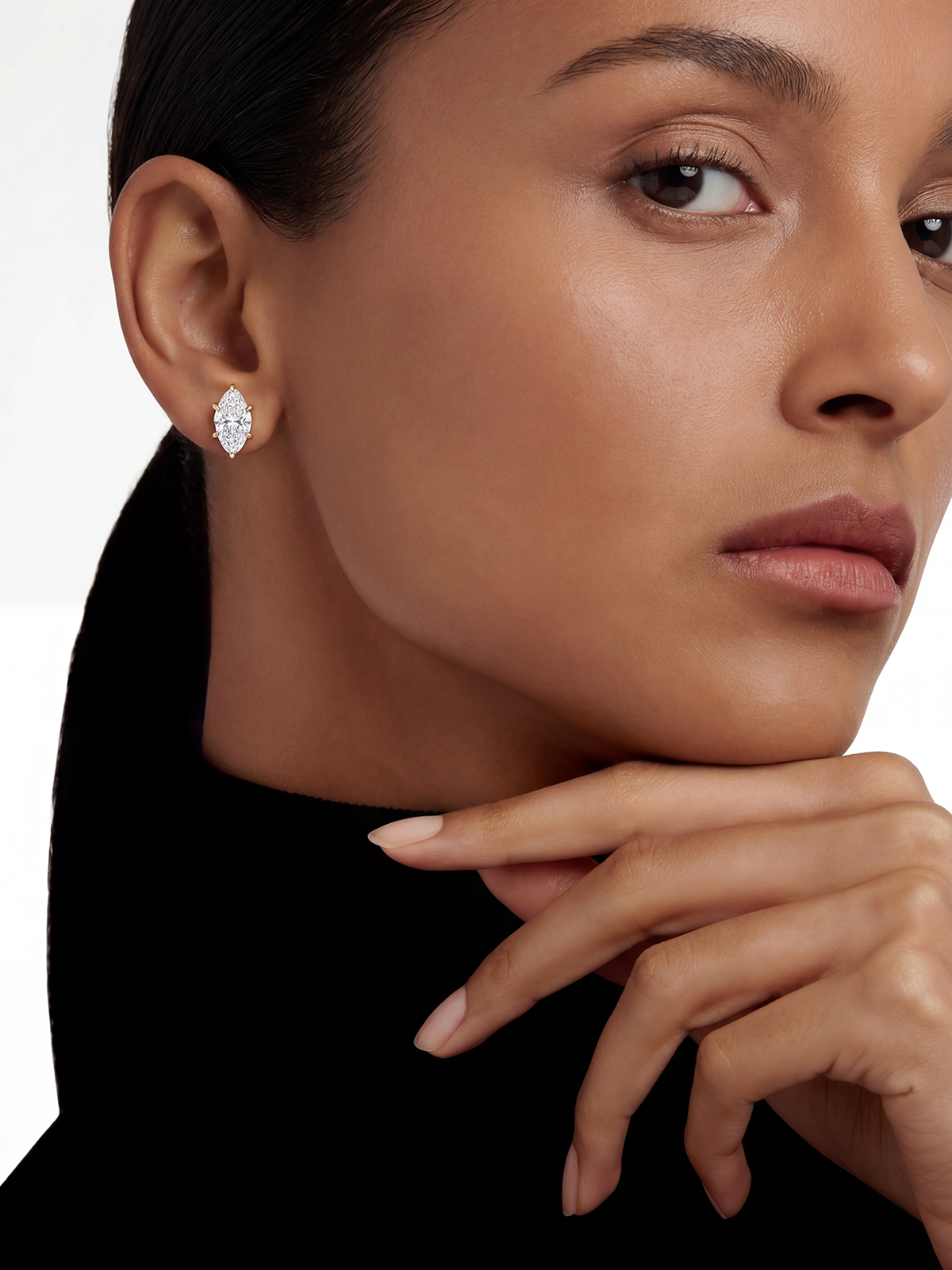 Marquise Cut Solitaire Earrings
