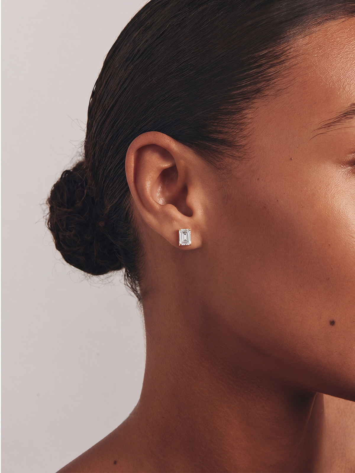 Emerald Cut Solitaire Earrings