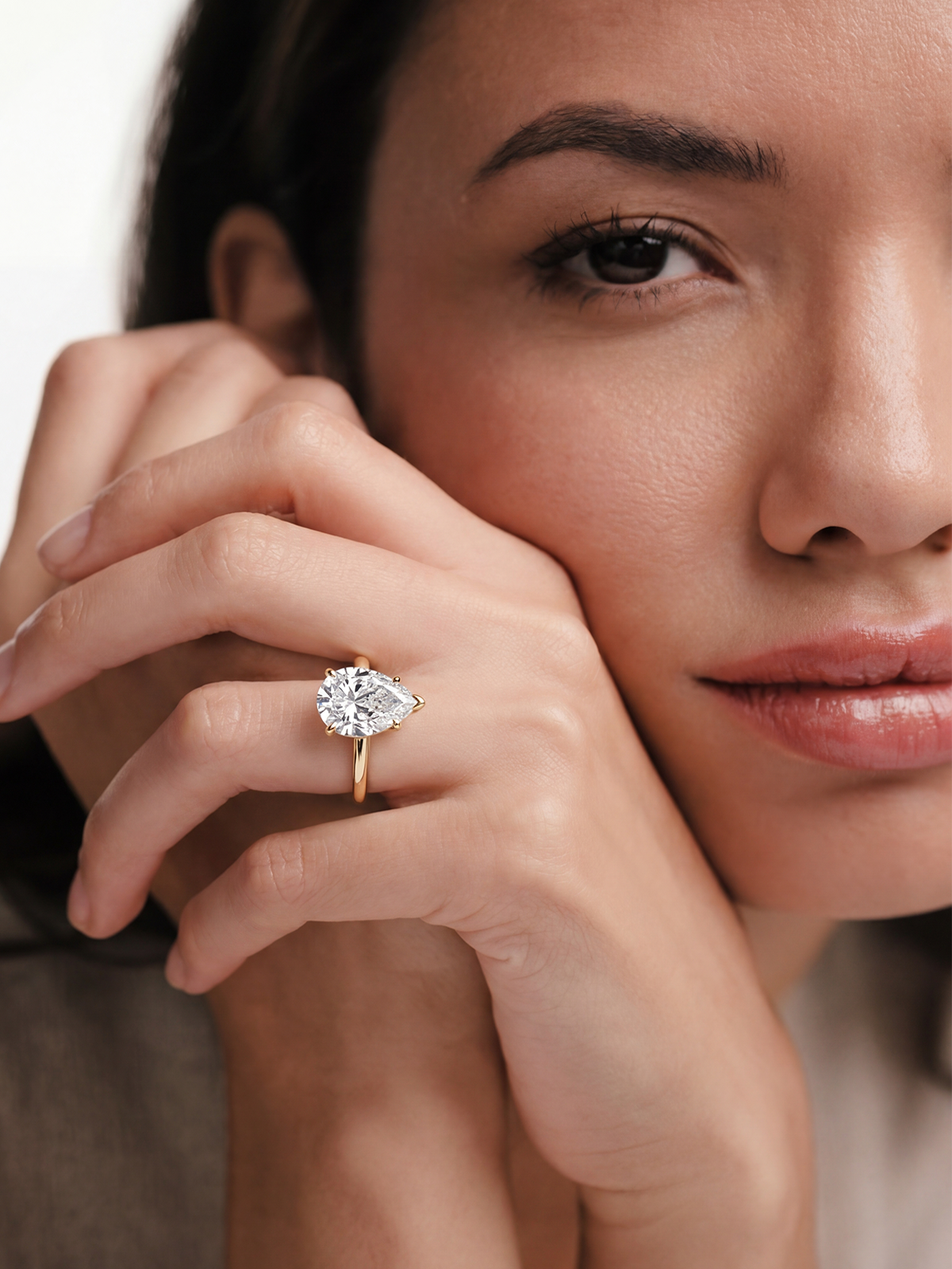 Pear Cut Solitaire Ring