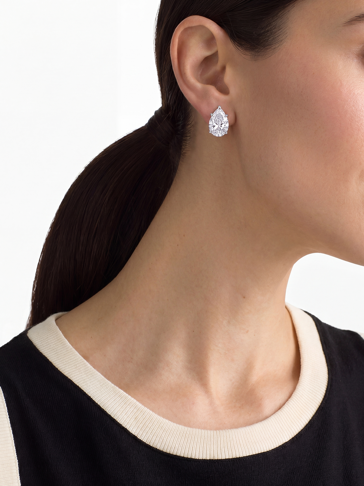 Pear Cut Solitaire Earrings