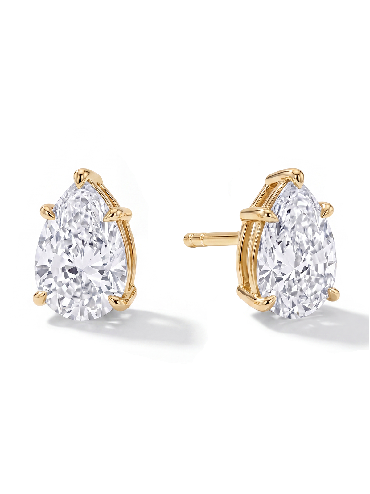 Pear Cut Solitaire Earrings