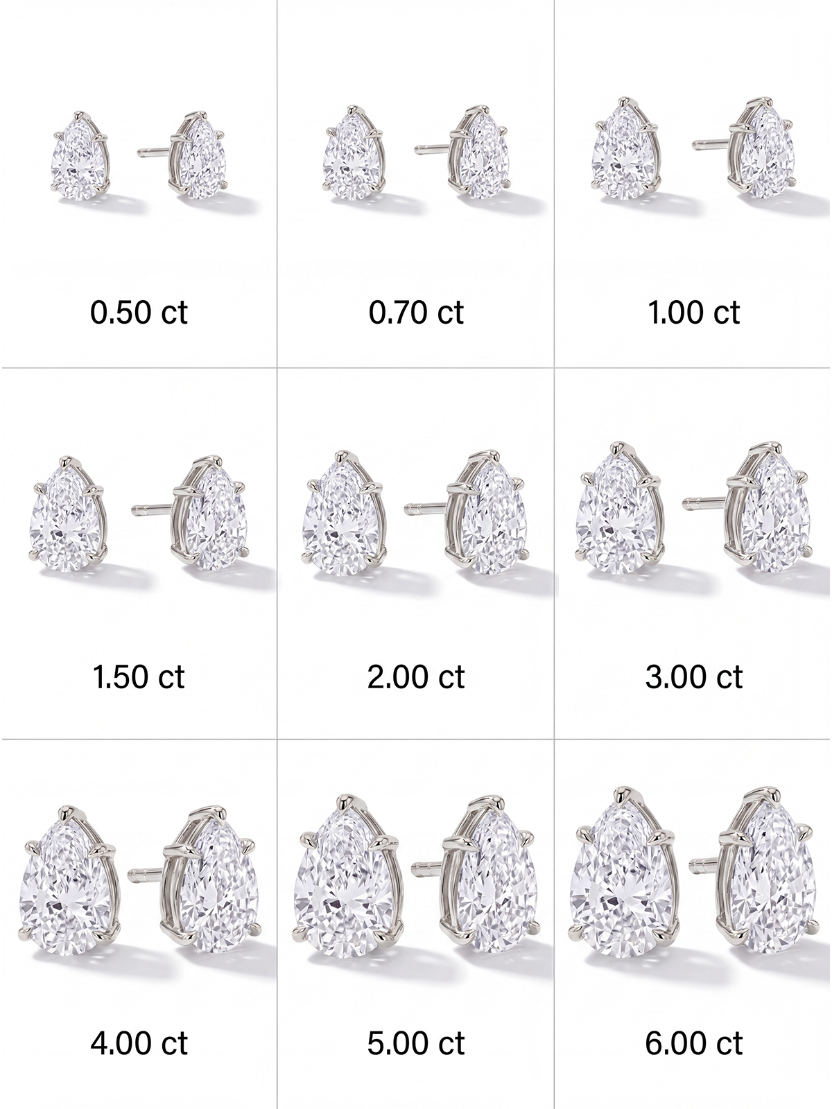 Pear Cut Solitaire Earrings