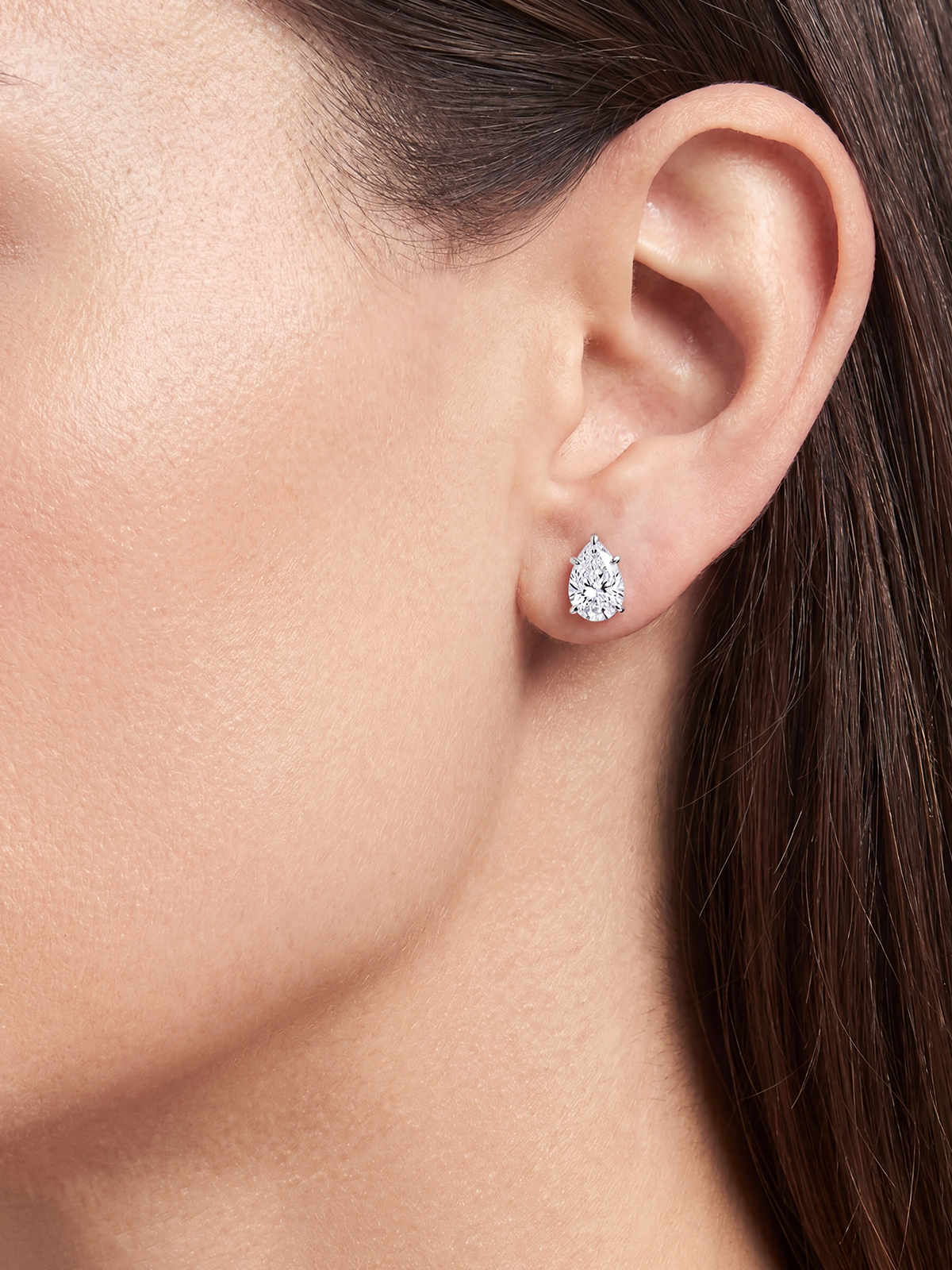 Pear Cut Solitaire Earrings