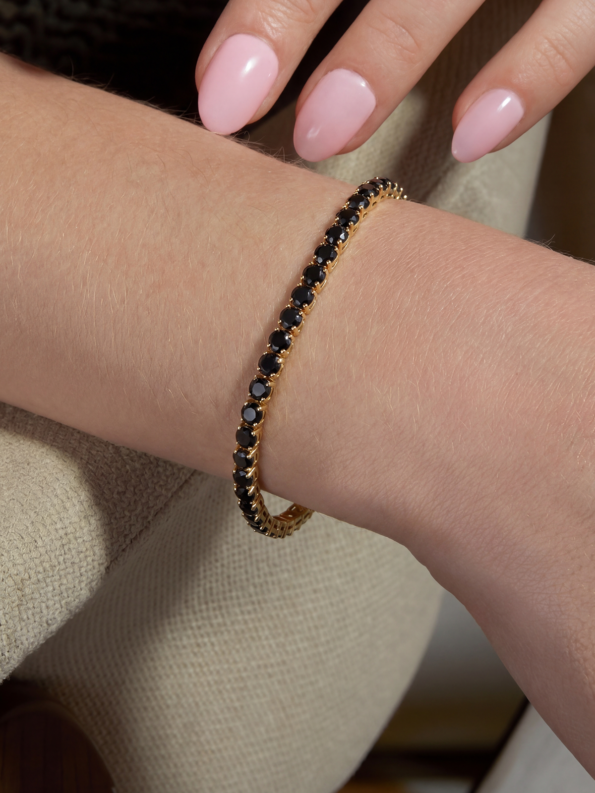 3MM | Black Tennis Bracelet