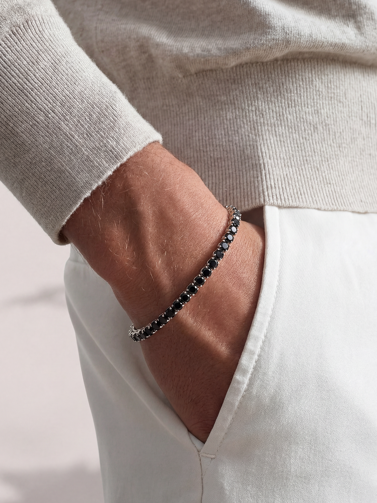 3MM | Black Tennis Bracelet