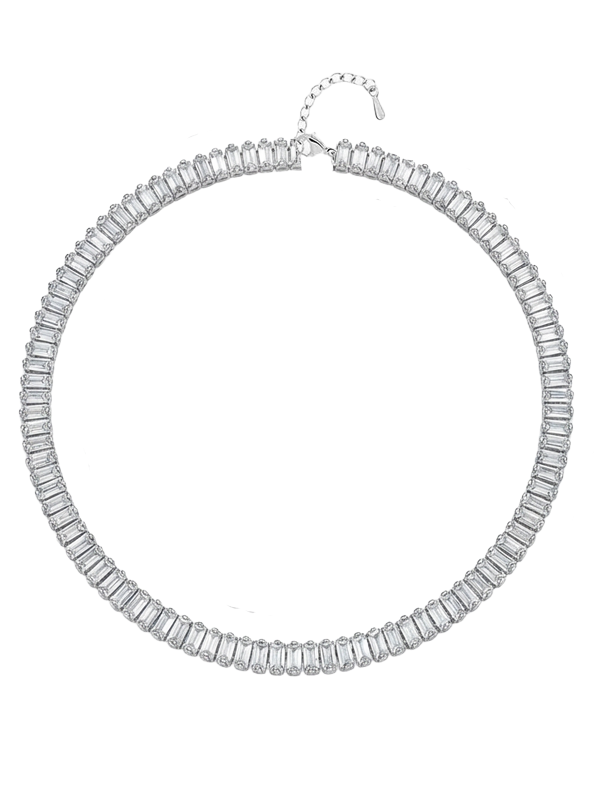 3MM | Choker Baguette Tennis Necklace