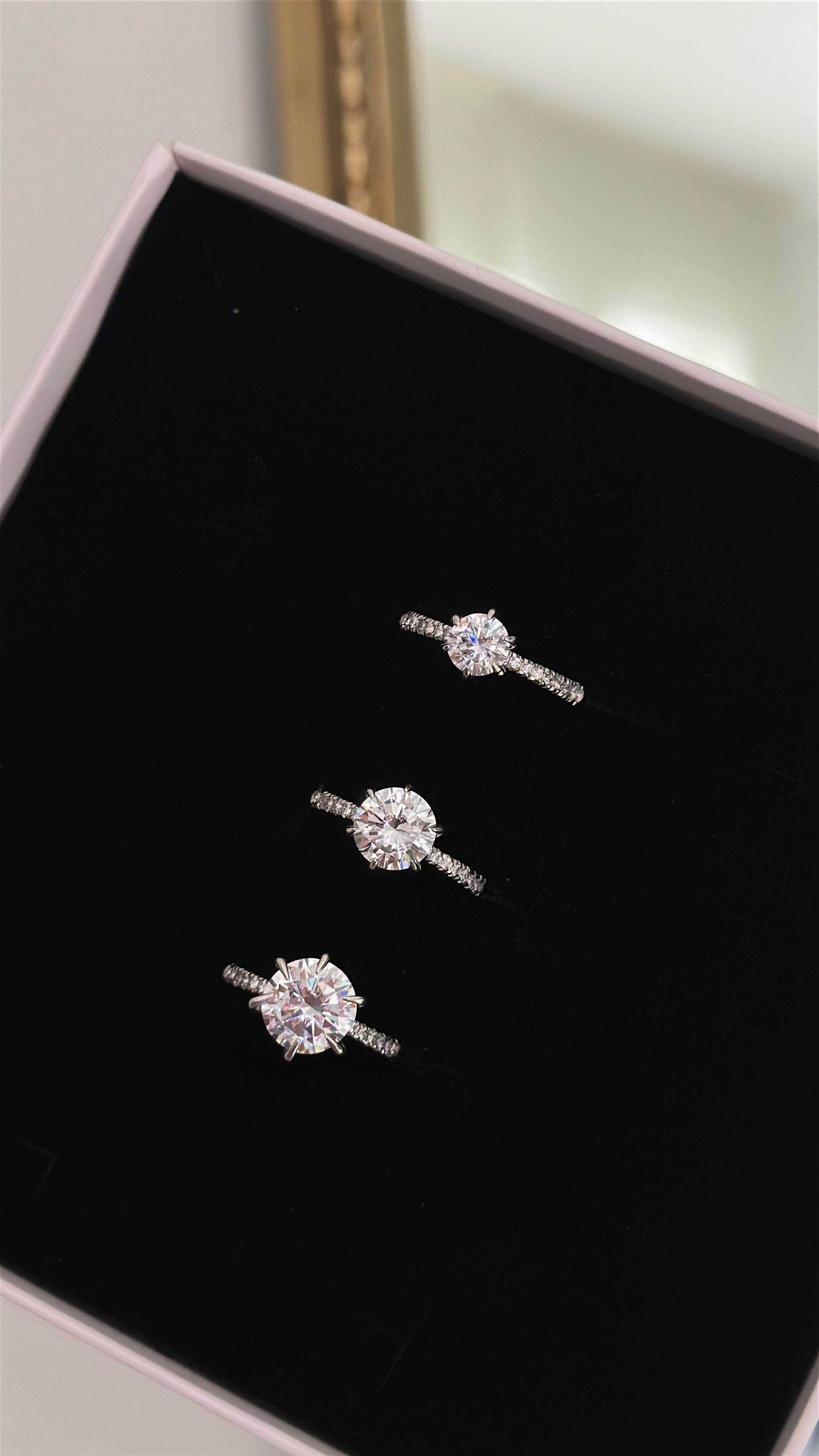 8MM 2.00CT Stony Hexagon Solitaire Ring