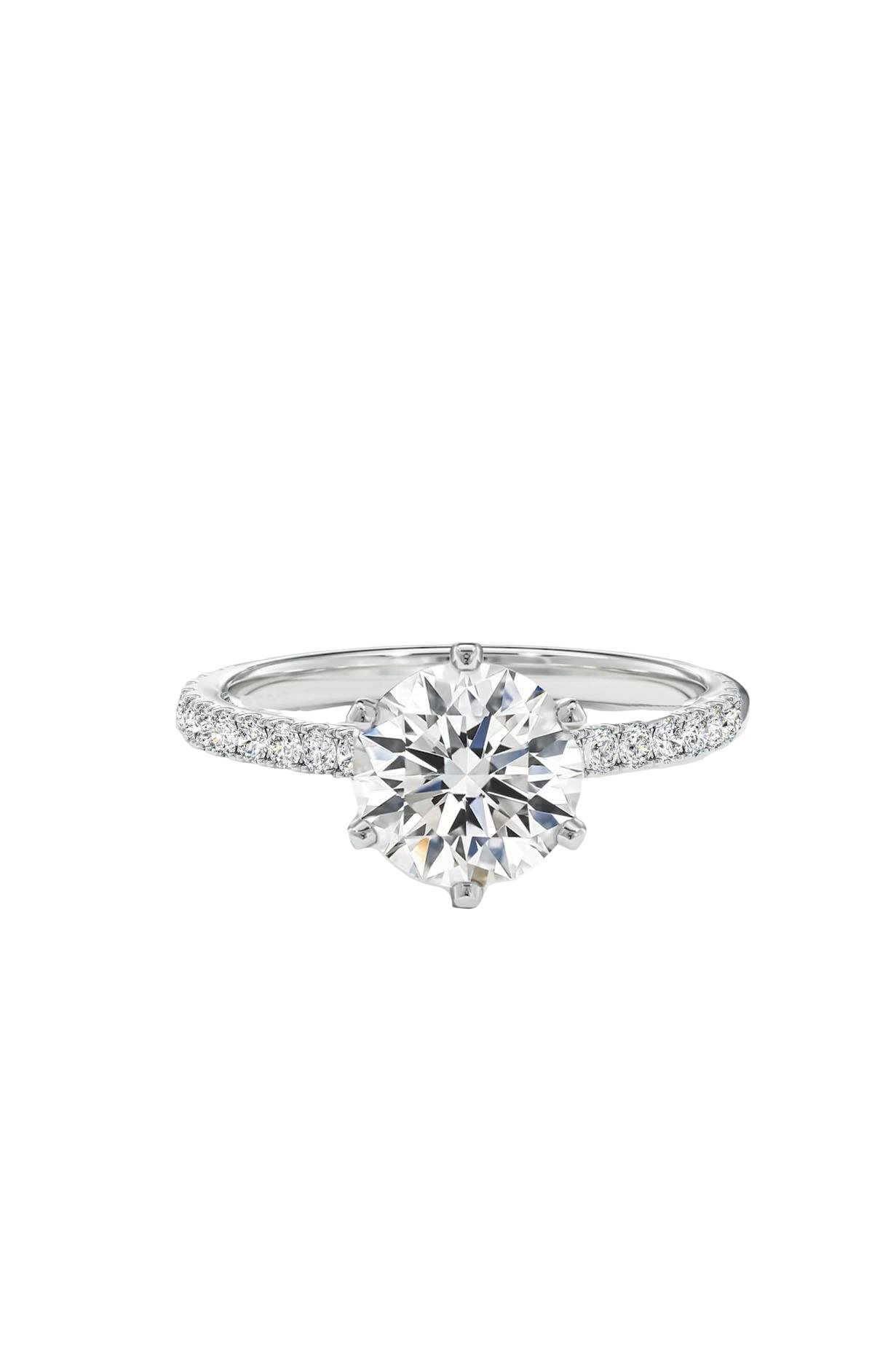 9MM 2.75CT Stony Hexagon Solitaire Ring