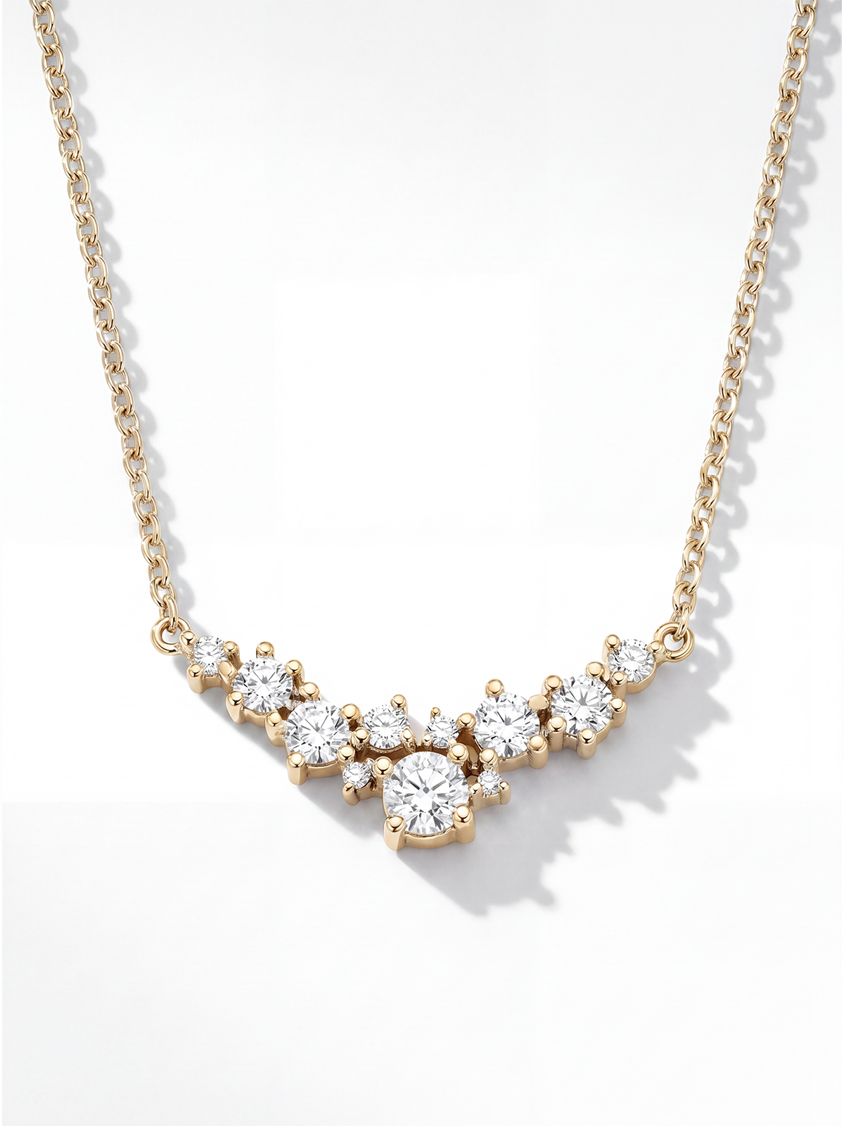 0.60 CT Cluster Necklace