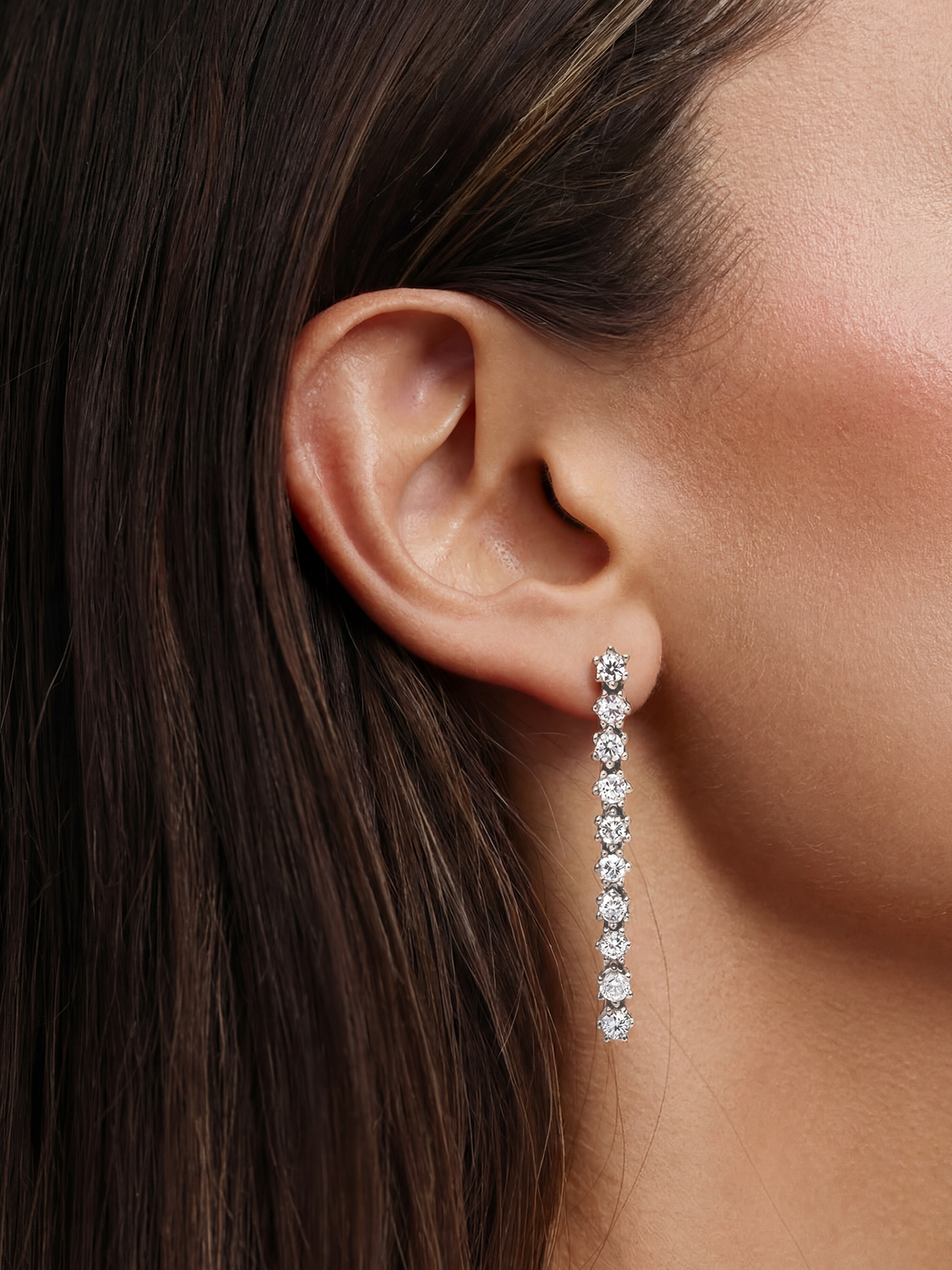 6 Prong Tennis Earrings