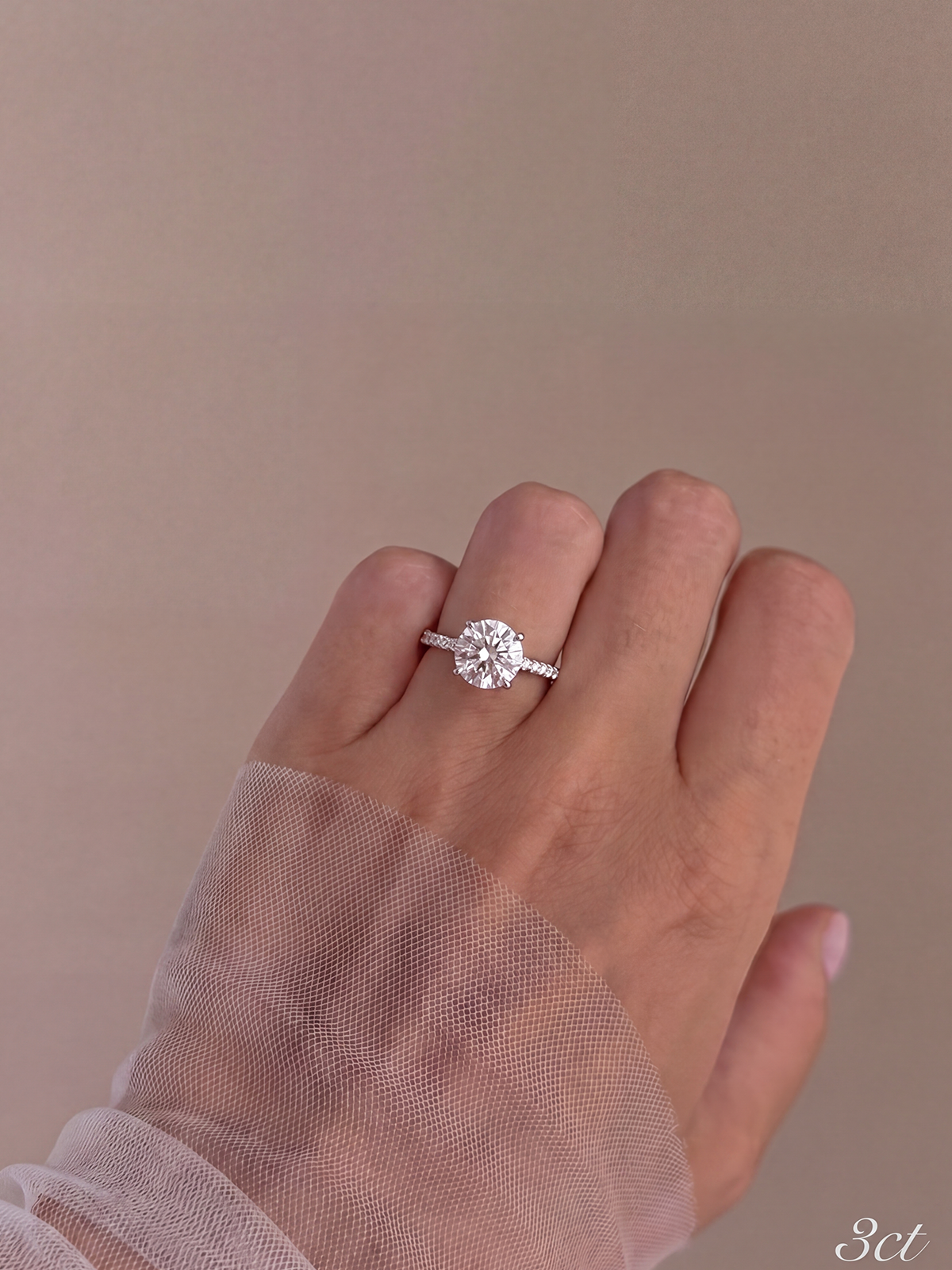 4 Prong Setting Stone-Set Solitaire Ring