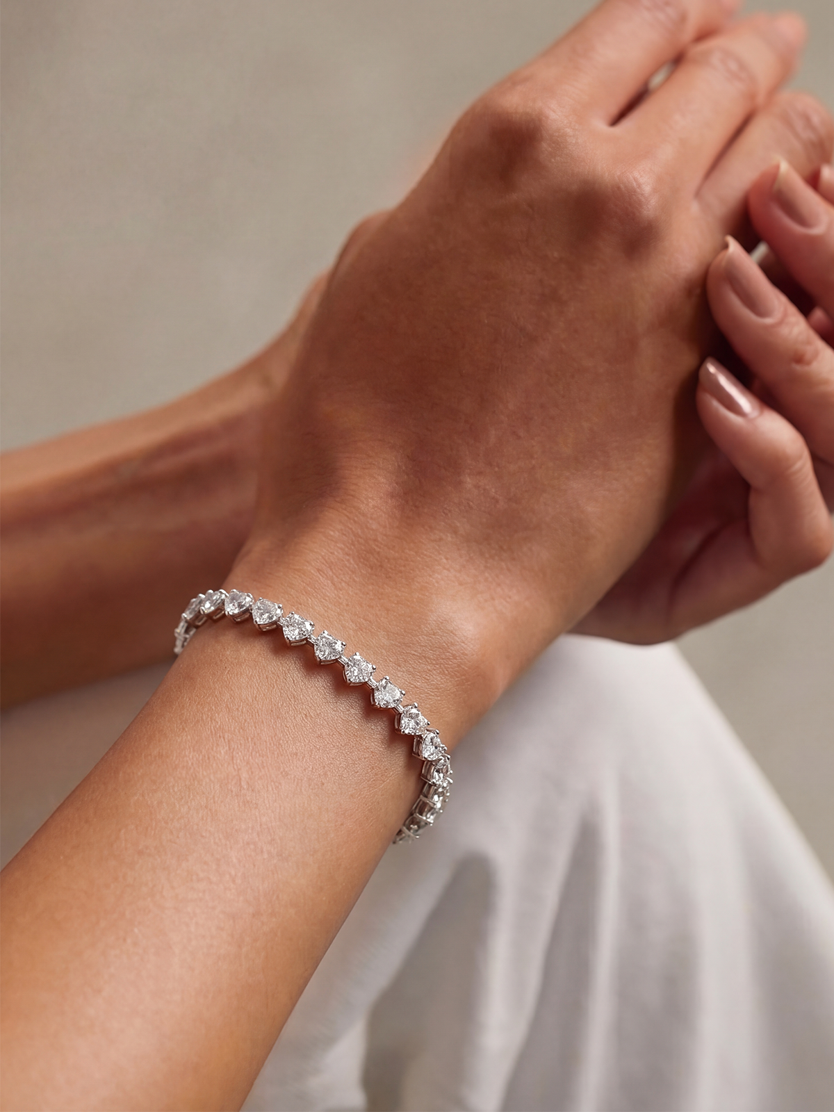 Heart Cut Tennis Bracelet