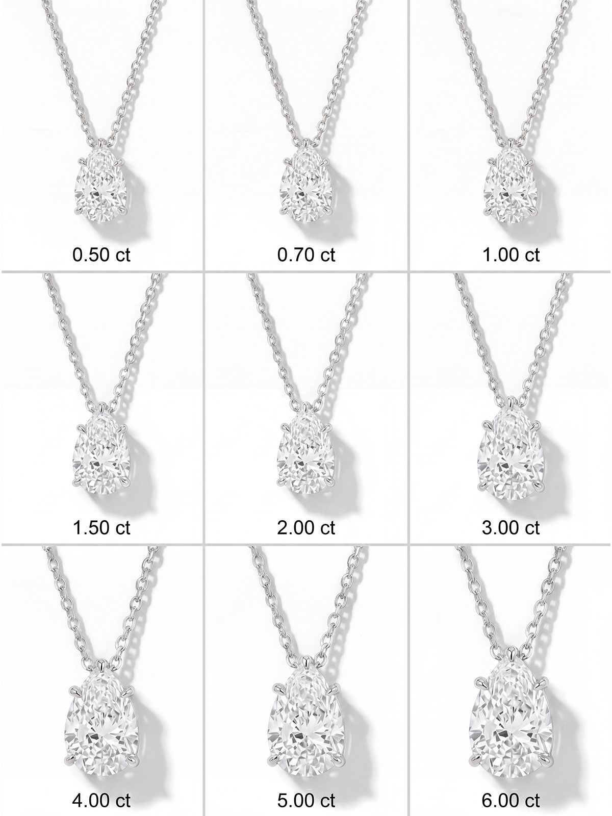 Pear Cut Solitaire Necklace