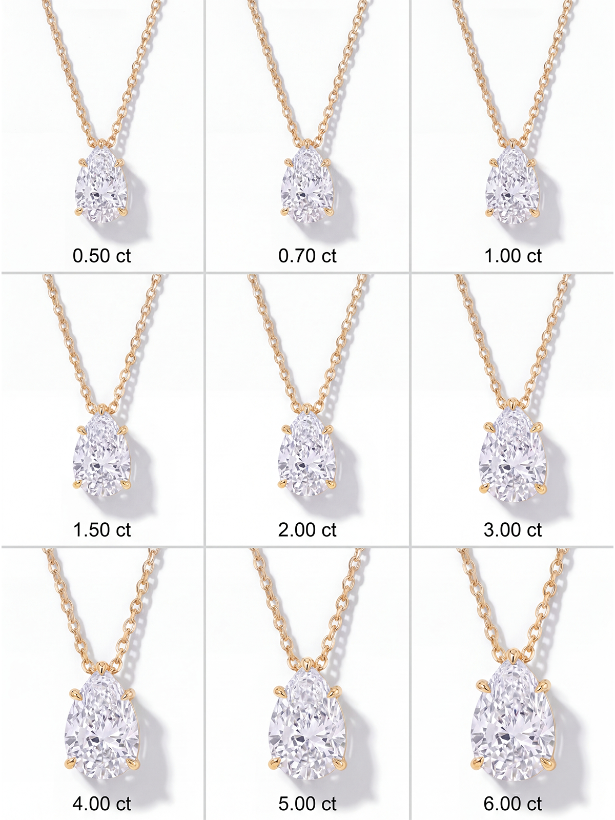 Pear Cut Solitaire Necklace