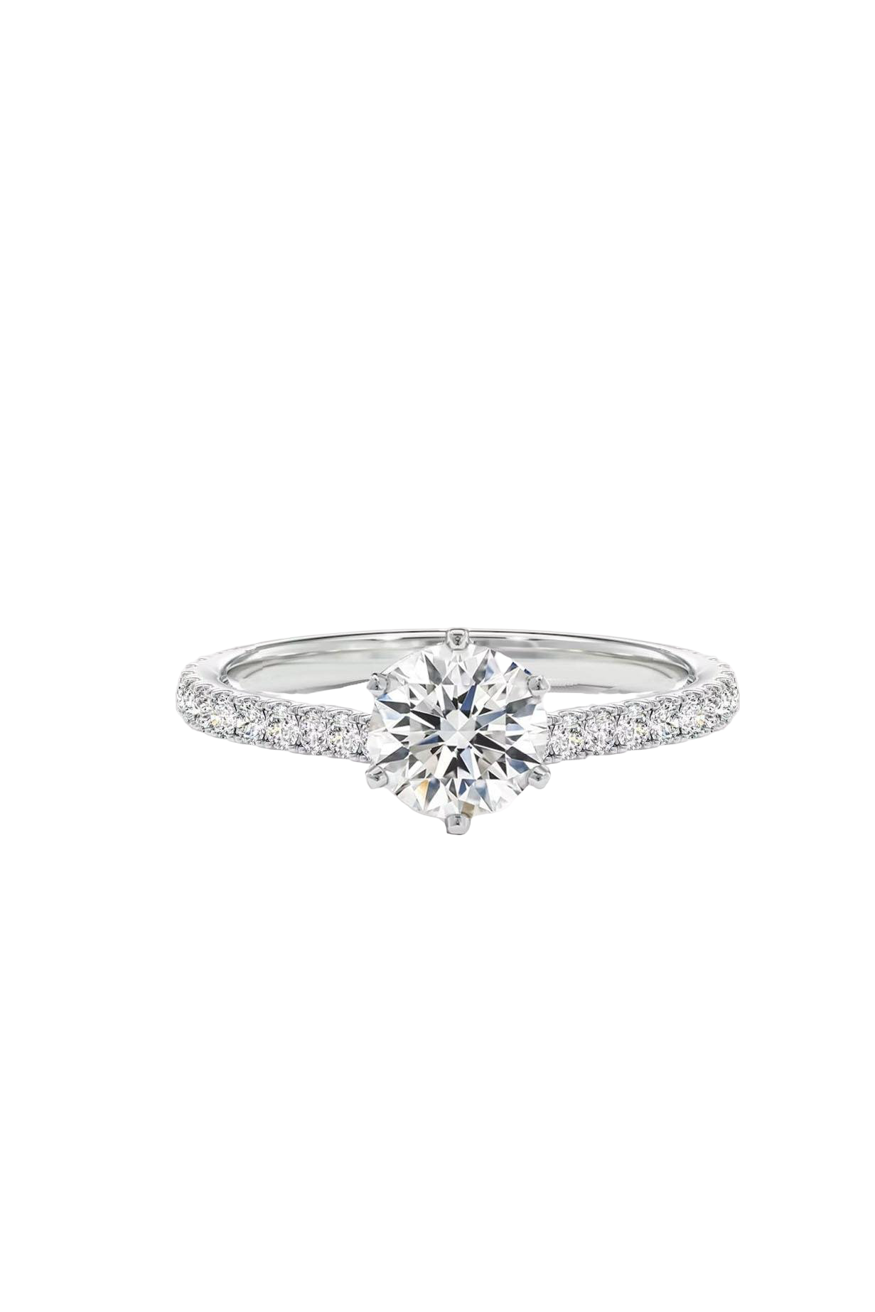 8MM 2.00CT Stony Hexagon Solitaire Ring