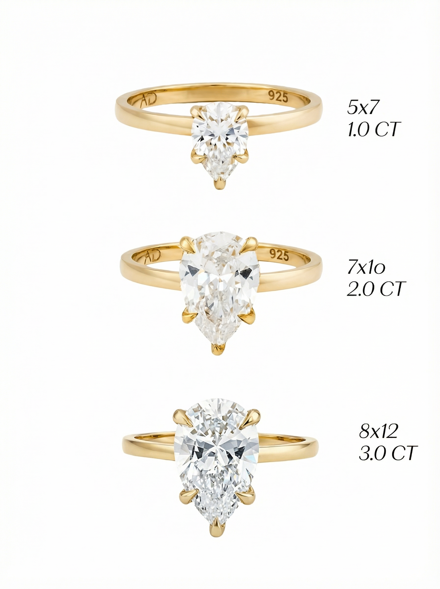 1.0CT | Pear Cut Yüzük, günlük kullanım ve özel günler için ideal zarafeti yansıtıyor.