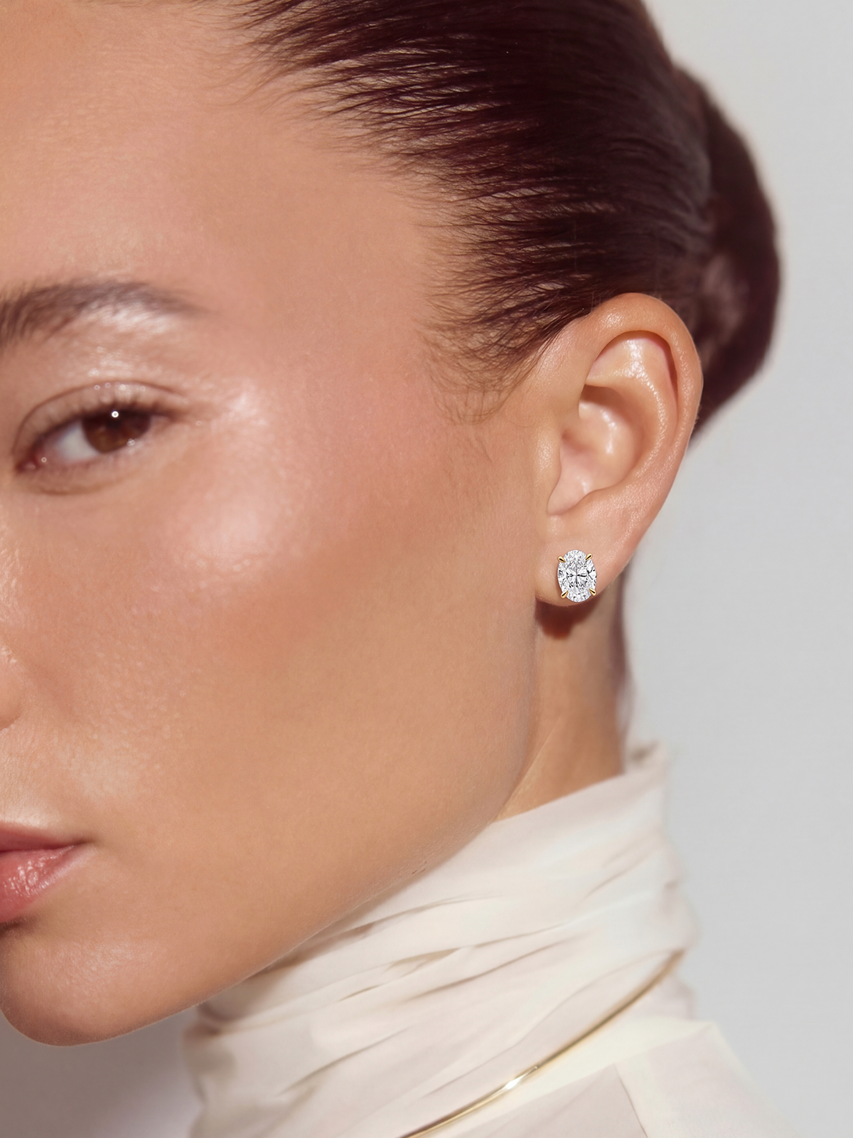 Oval Cut Solitaire Earrings