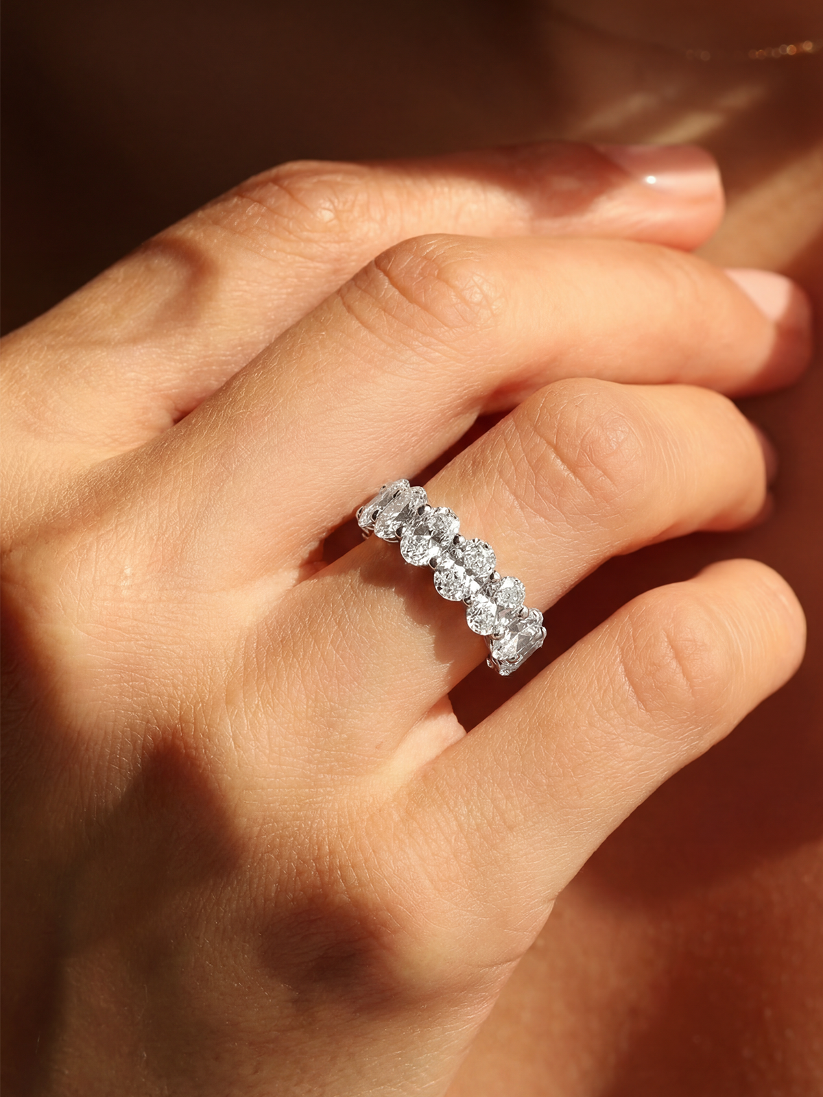 5.00CT Oval Cut Full Eternity Ring