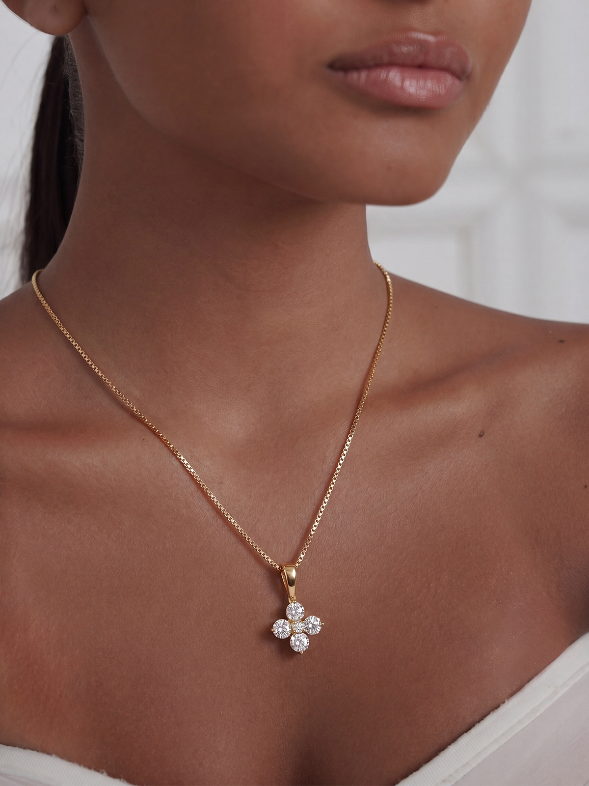 0.90CT Five Stone Necklace