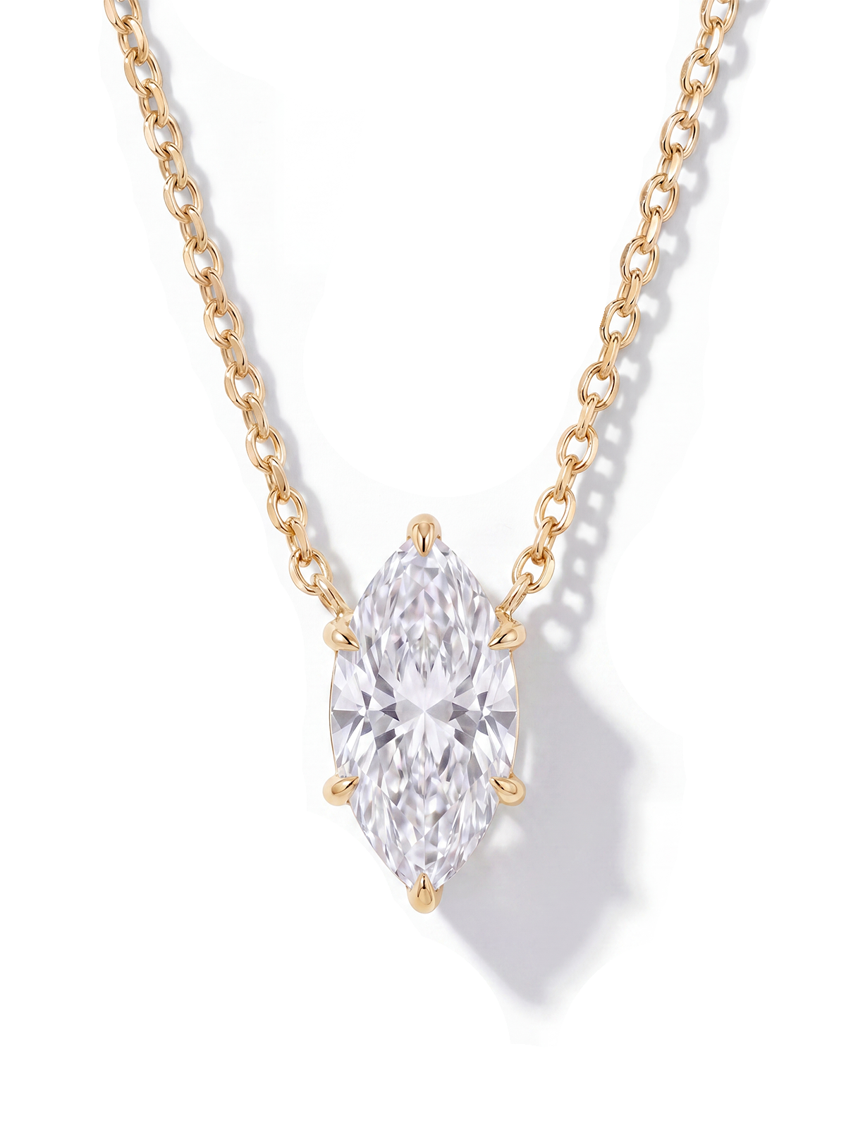 Marquise Cut Solitaire Necklace