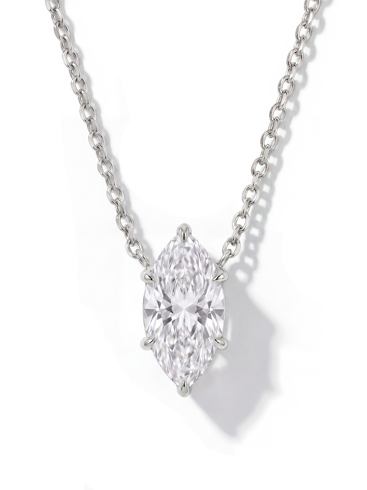 Marquise Cut Solitaire Necklace