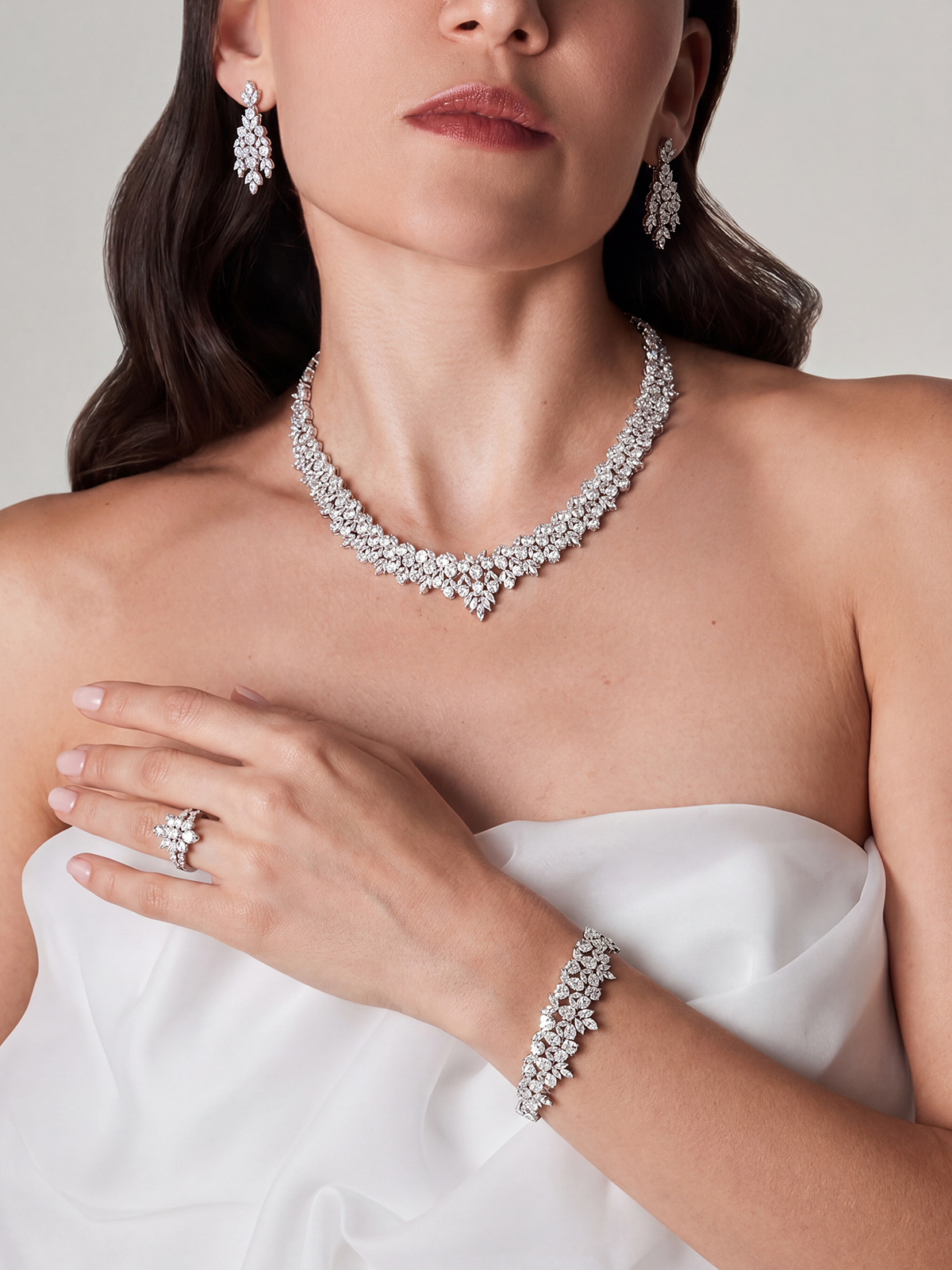 Marielle Necklace Bracelet Earrings Ring Set
