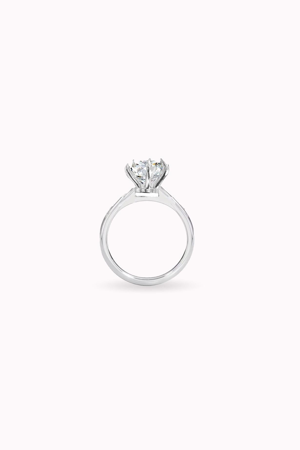 8MM 2.00CT Hexagon Solitaire Ring